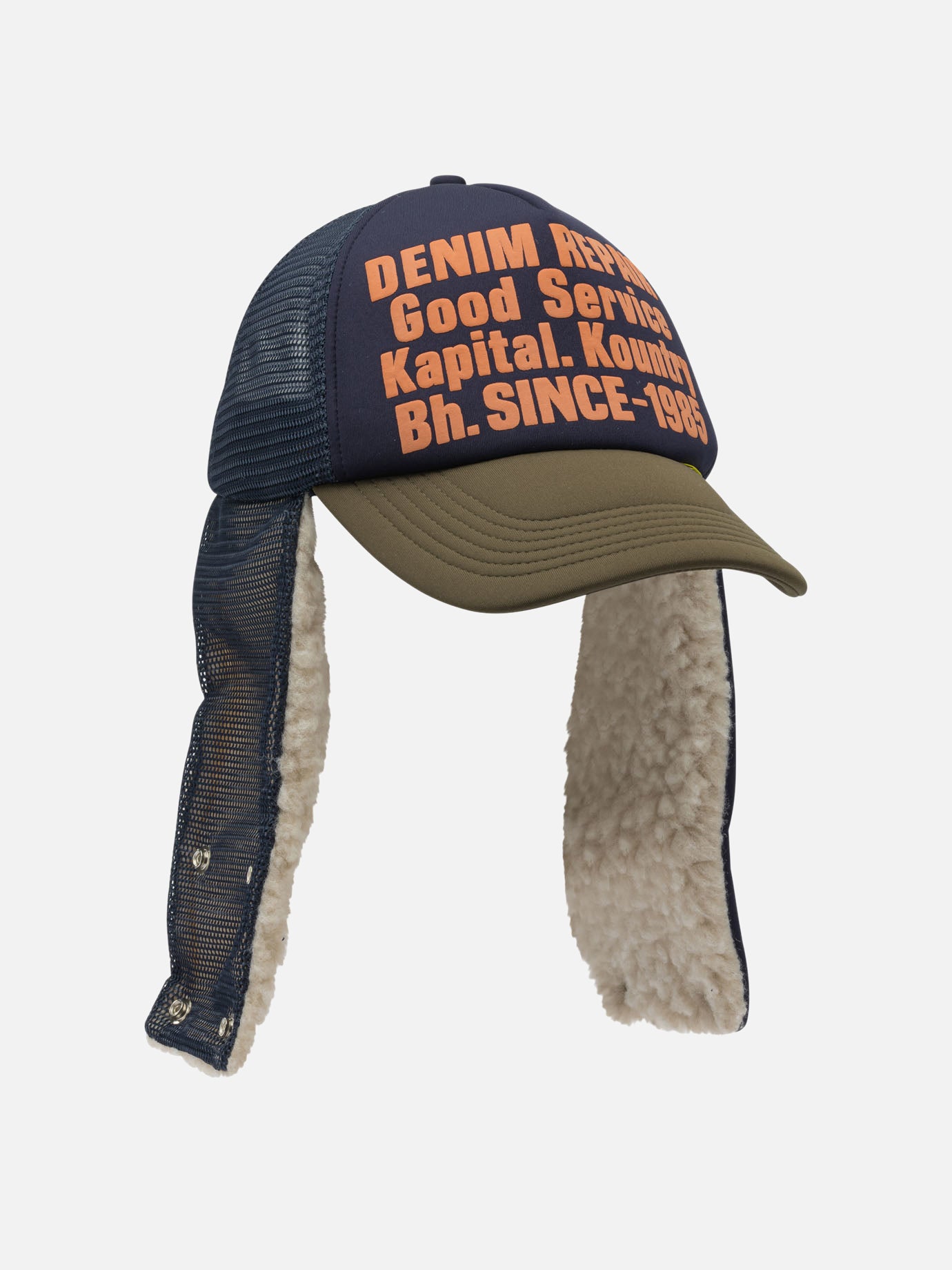 Trucker caps 100% polyester  Blue - KAPITAL Men | PDP | VIETTI Online Store | Zoom-Modal_2
