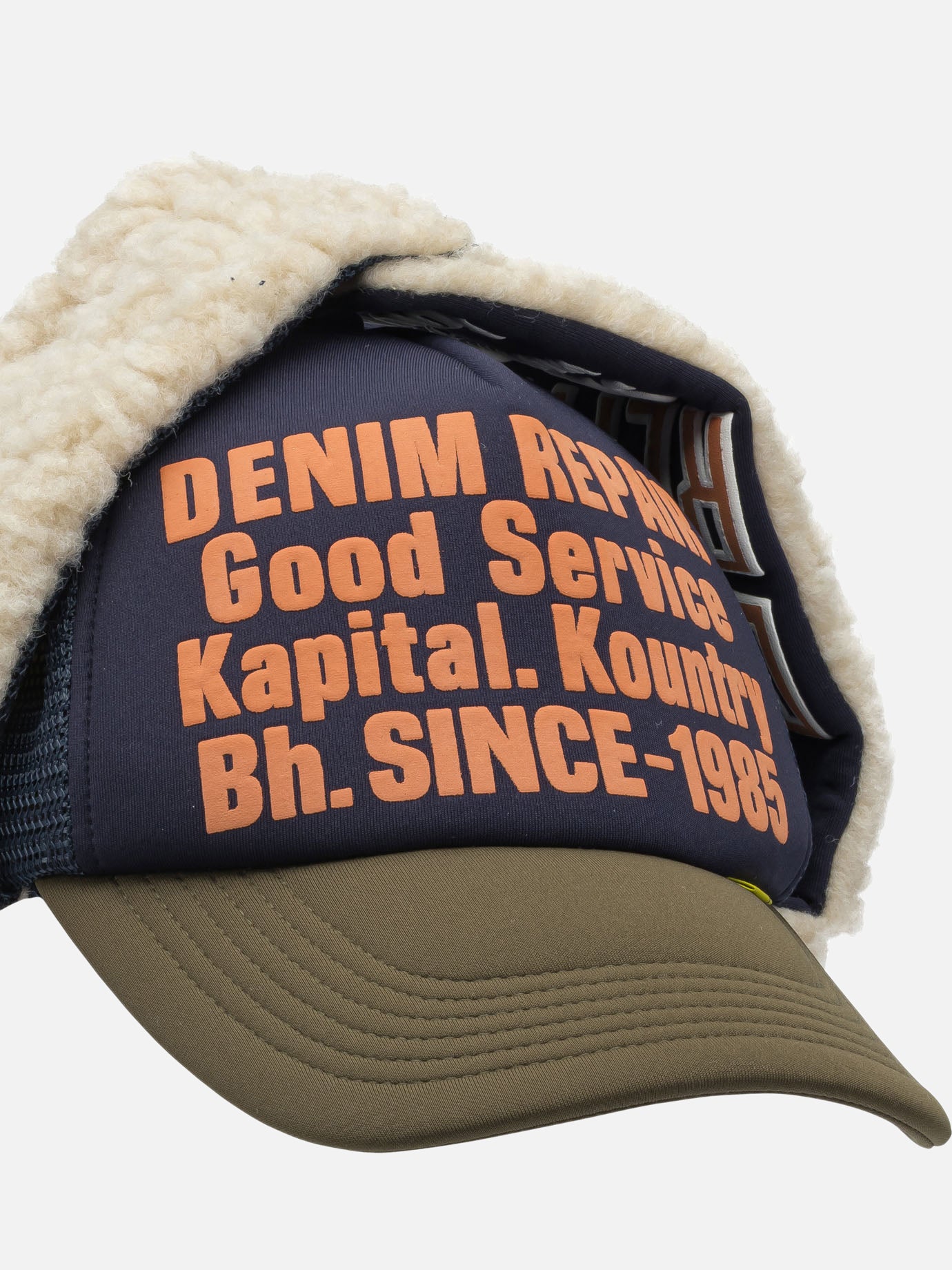 Trucker caps 100% polyester  Blue - KAPITAL Men | PDP | VIETTI Online Store | thumbnail_4
