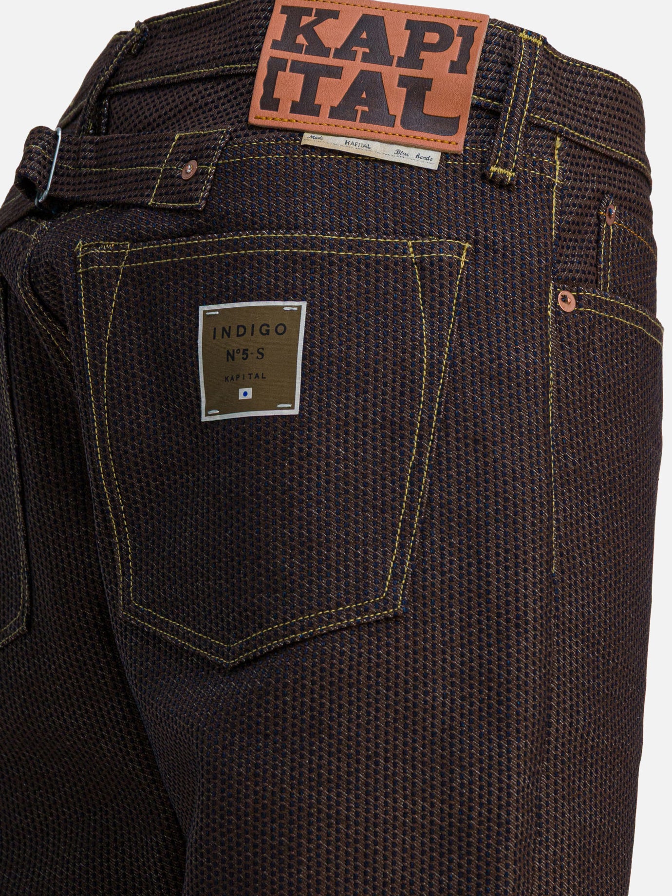 Straight-leg jeans Denim  Brown - KAPITAL Men | PDP | VIETTI Online Store | thumbnail_4