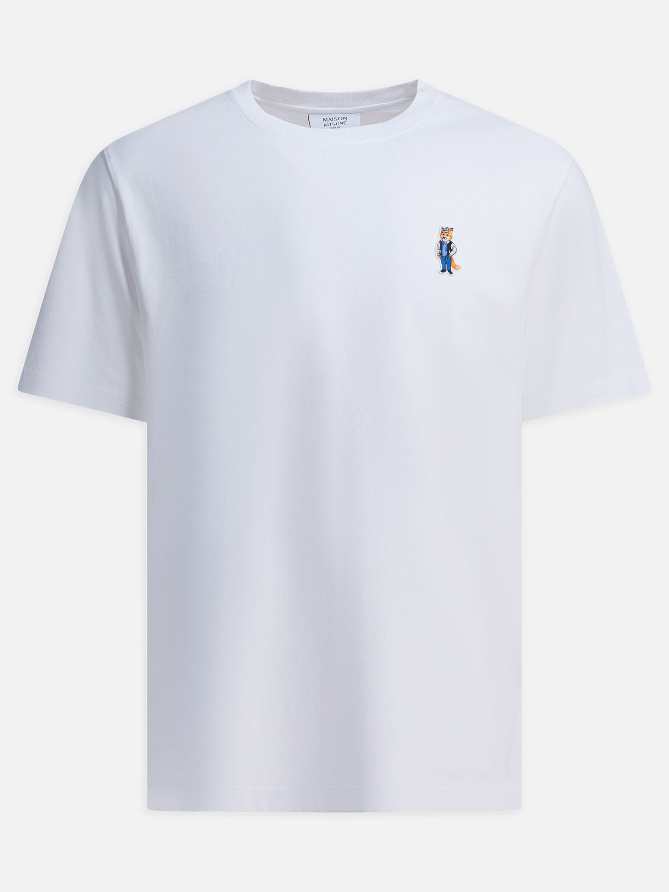 T-shirt girocollo Logo  Bianco - Maison Kitsuné Uomo | PDP | VIETTI Online Store | thumbnail