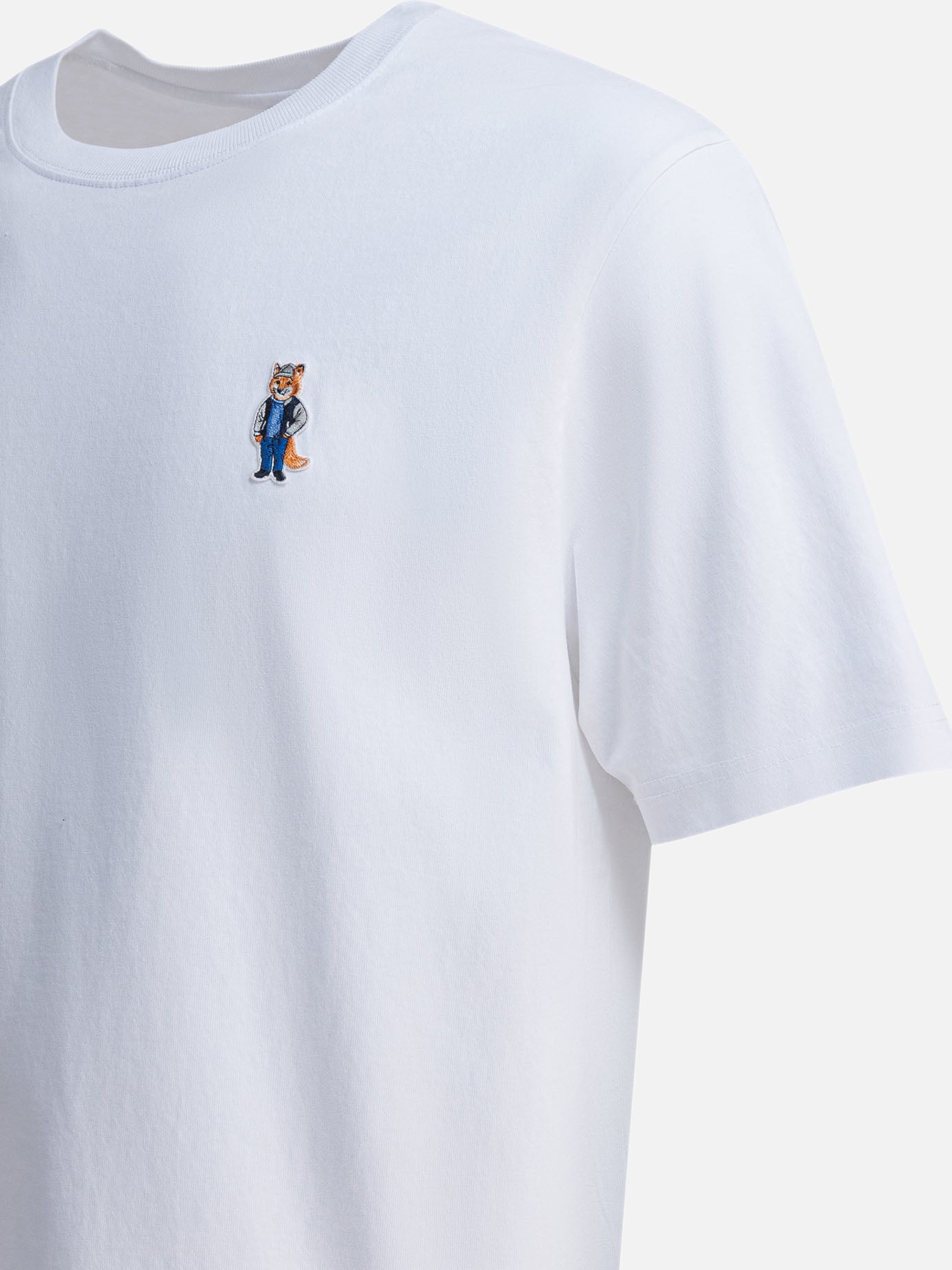 T-shirt girocollo Logo  Bianco - Maison Kitsuné Uomo | PDP | VIETTI Online Store | thumbnail_4