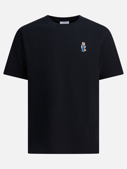 T-shirt girocollo Logo  Nero - Maison Kitsuné Uomo | PDP | VIETTI Online Store 
