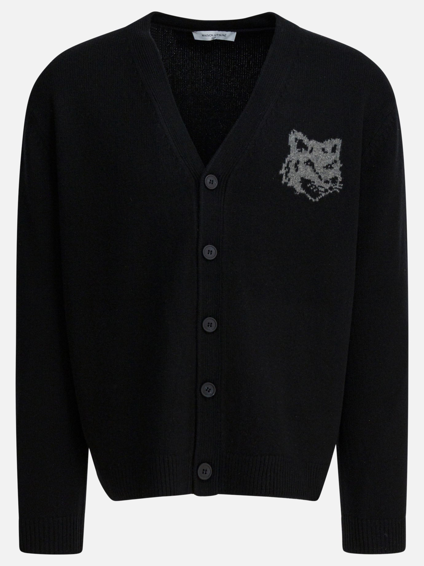 Cardigans Logo  Black - Maison Kitsuné Men | PDP | VIETTI Online Store | Zoom-Modal
