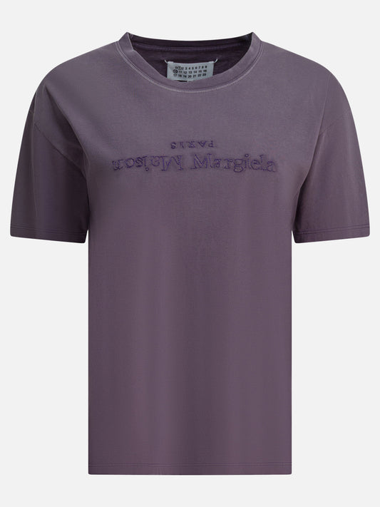 T-shirt girocollo Logo  Viola - Maison Margiela Donna | PDP | VIETTI Online Store 
