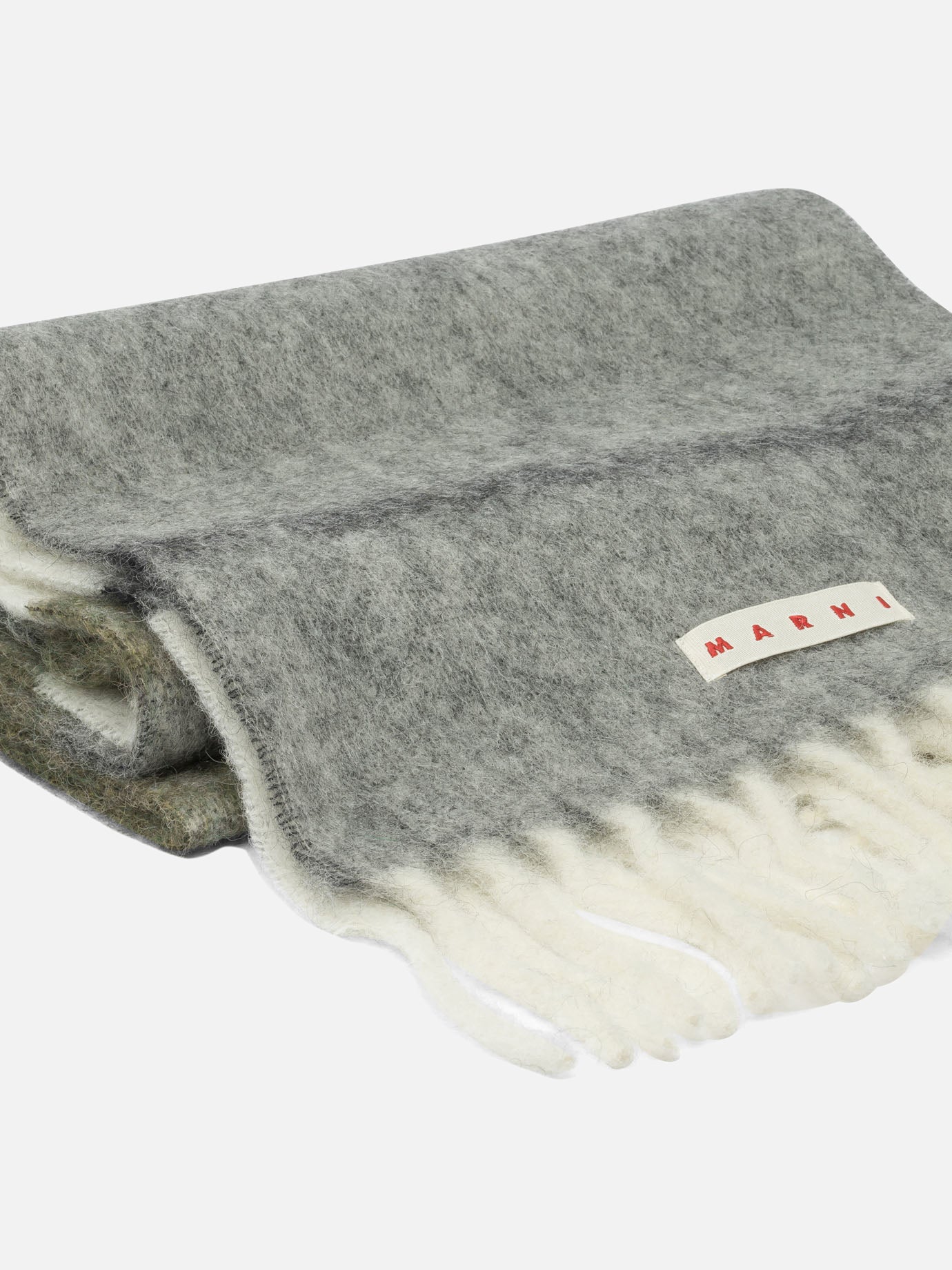 Sciarpe con frange 28% mohair 28% alpaca 24% virgin wool 20% polyamide  Grigio - Marni Donna | PDP | VIETTI Online Store | Zoom-Modal_2

