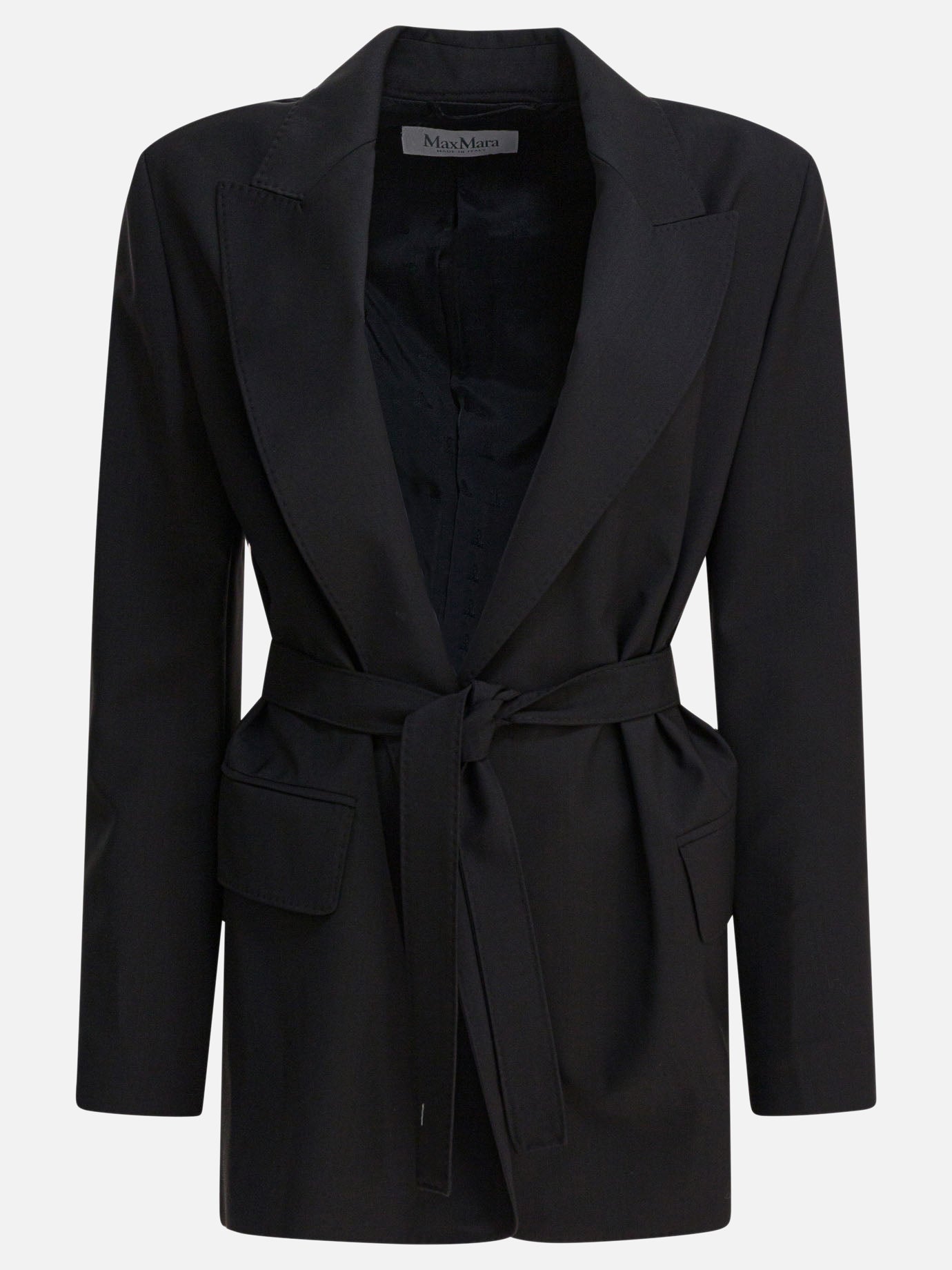 Max Mara Wool canvas blazer 18031925_40 Black thumbnail_1