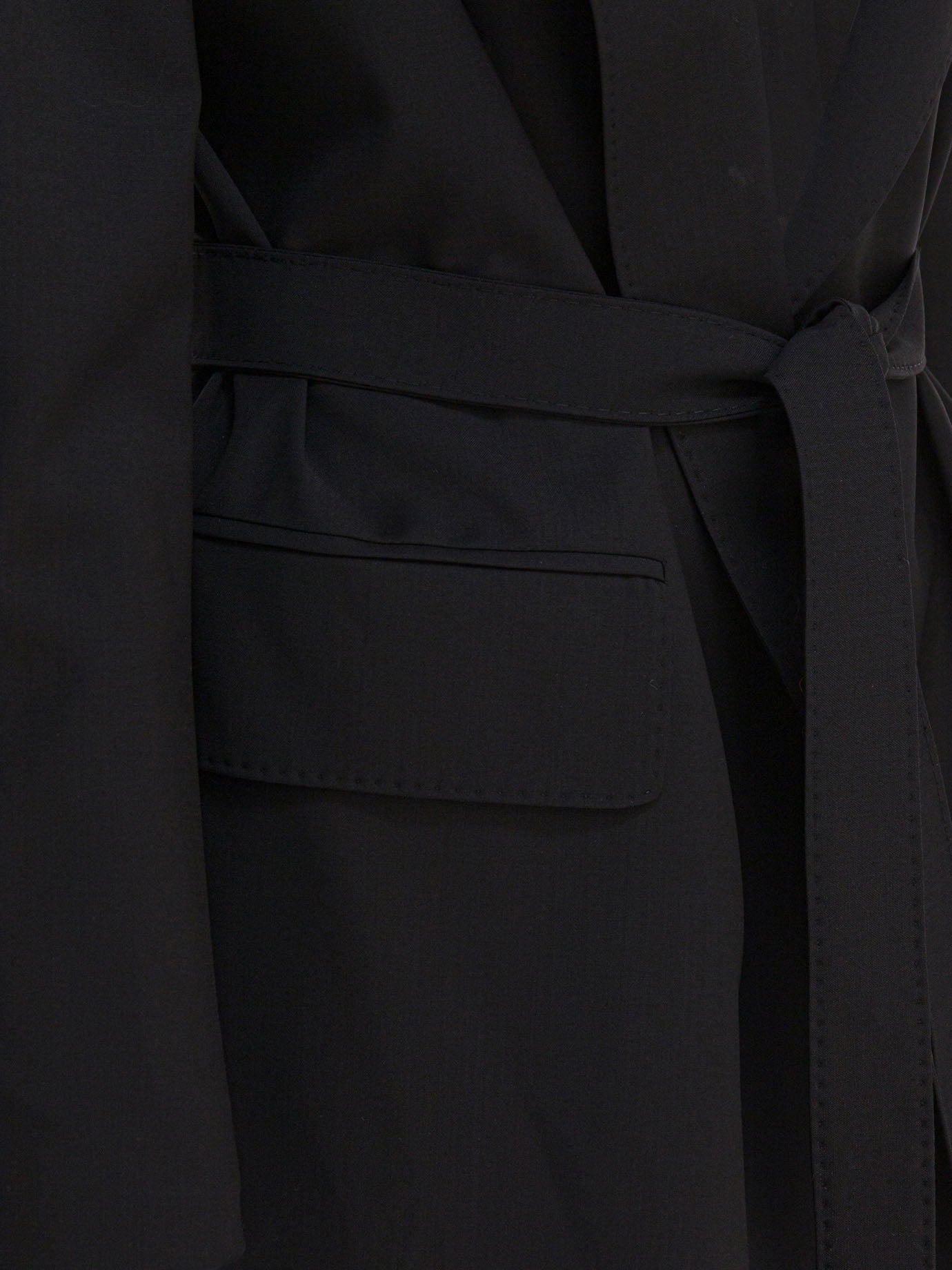 Max Mara Wool canvas blazer 18031925_40 Black thumbnail_4