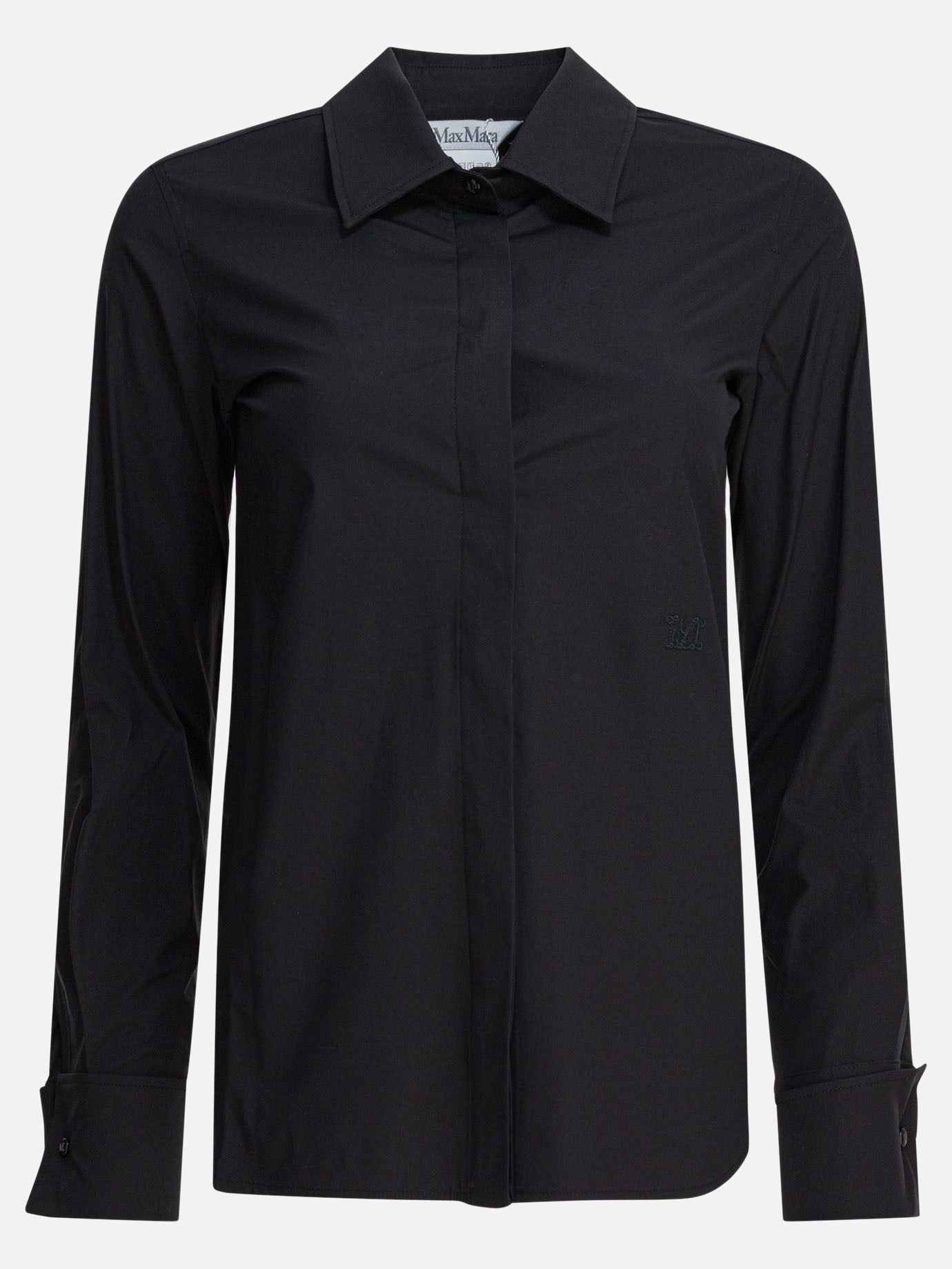 Max Mara Camicia in cotone 16035085_38 Black thumbnail_1
