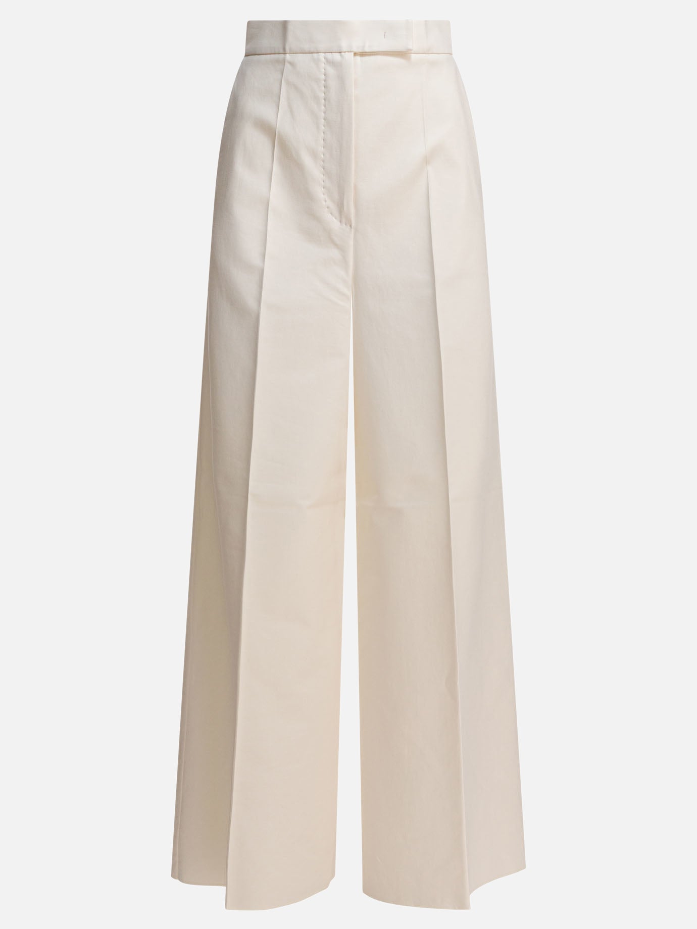Max Mara Pantaloni gamba larga 10637674_38 White thumbnail_1