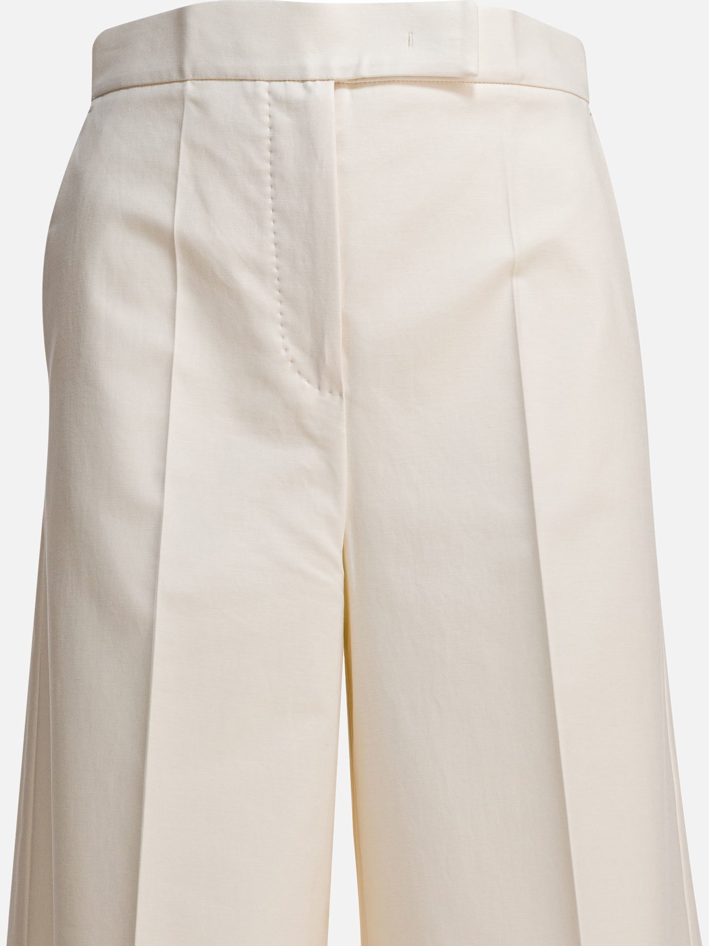 Max Mara Pantaloni gamba larga 10637674_38 White thumbnail_3