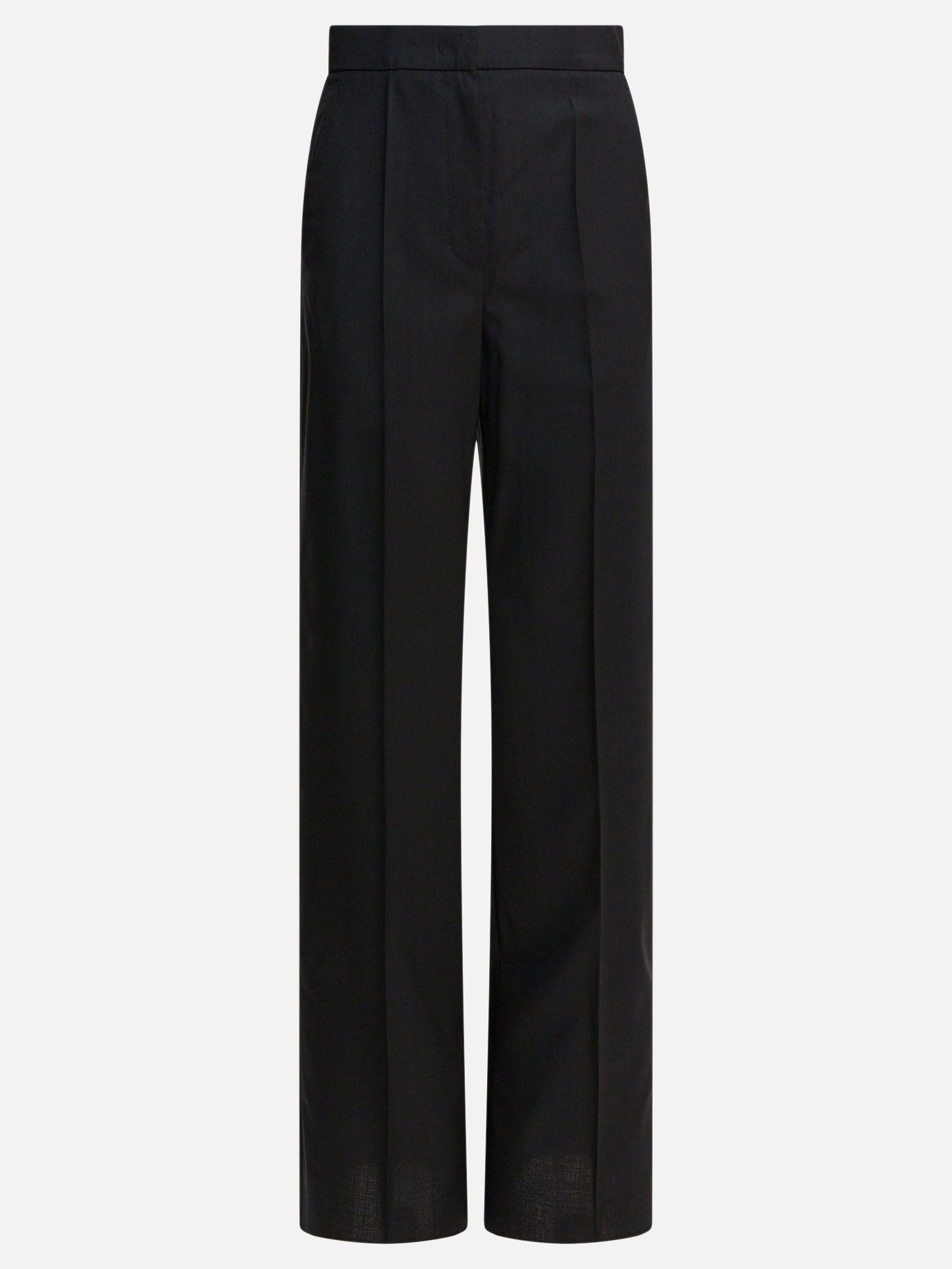 Max Mara Light wool straight trousers 16254019_40 Black thumbnail_1