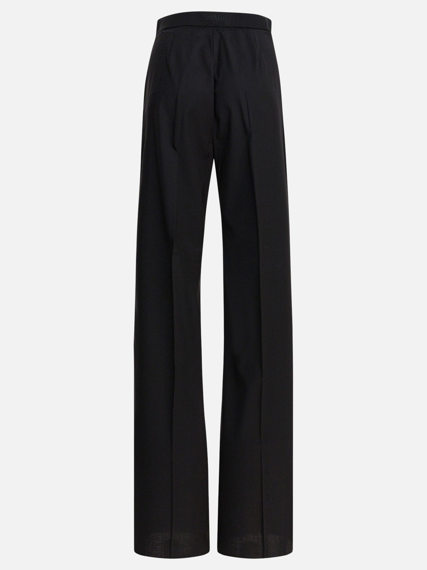 Max Mara Light wool straight trousers 16254019_40 Black thumbnail_2