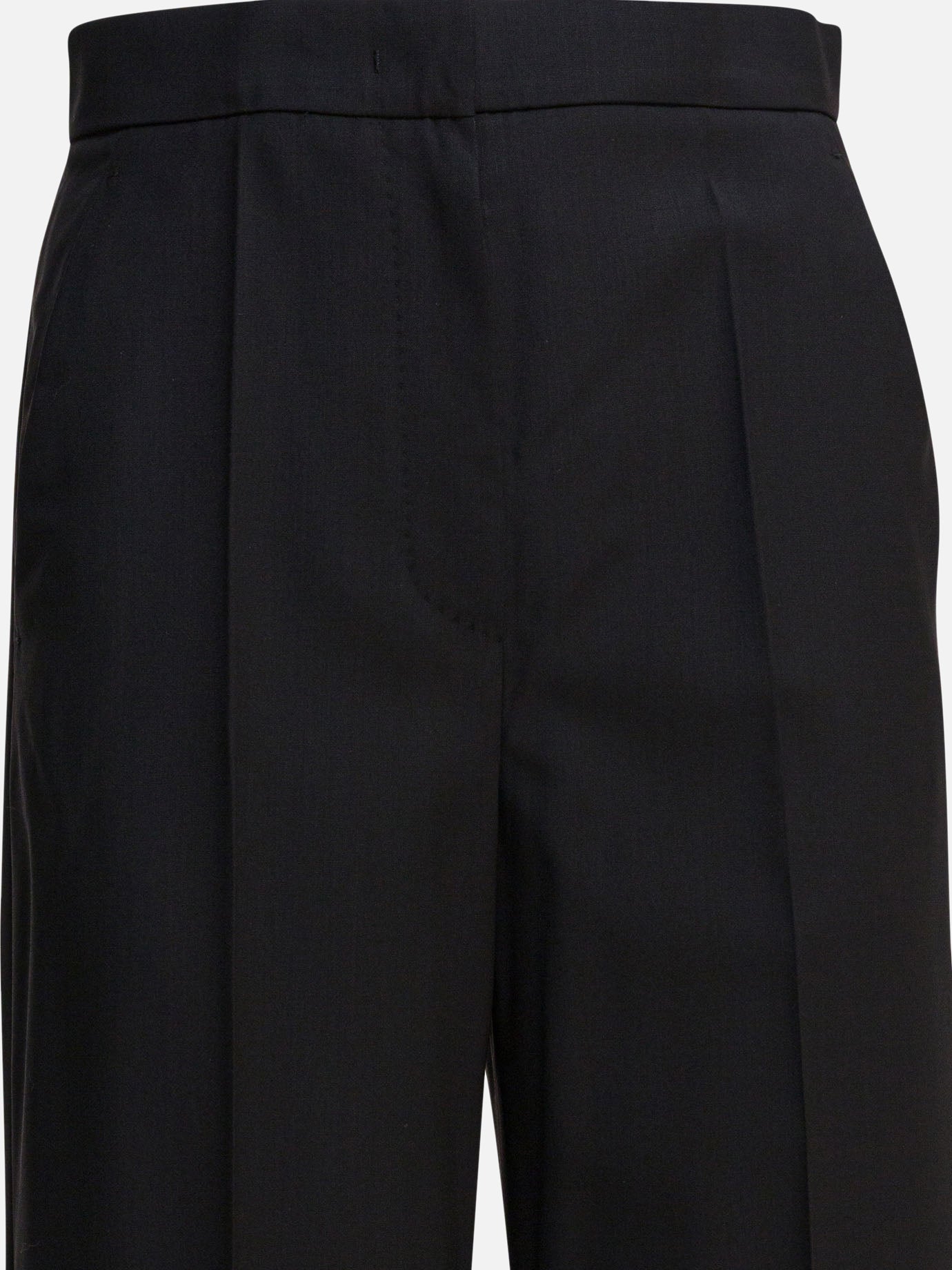 Max Mara Light wool straight trousers 16254019_40 Black thumbnail_3