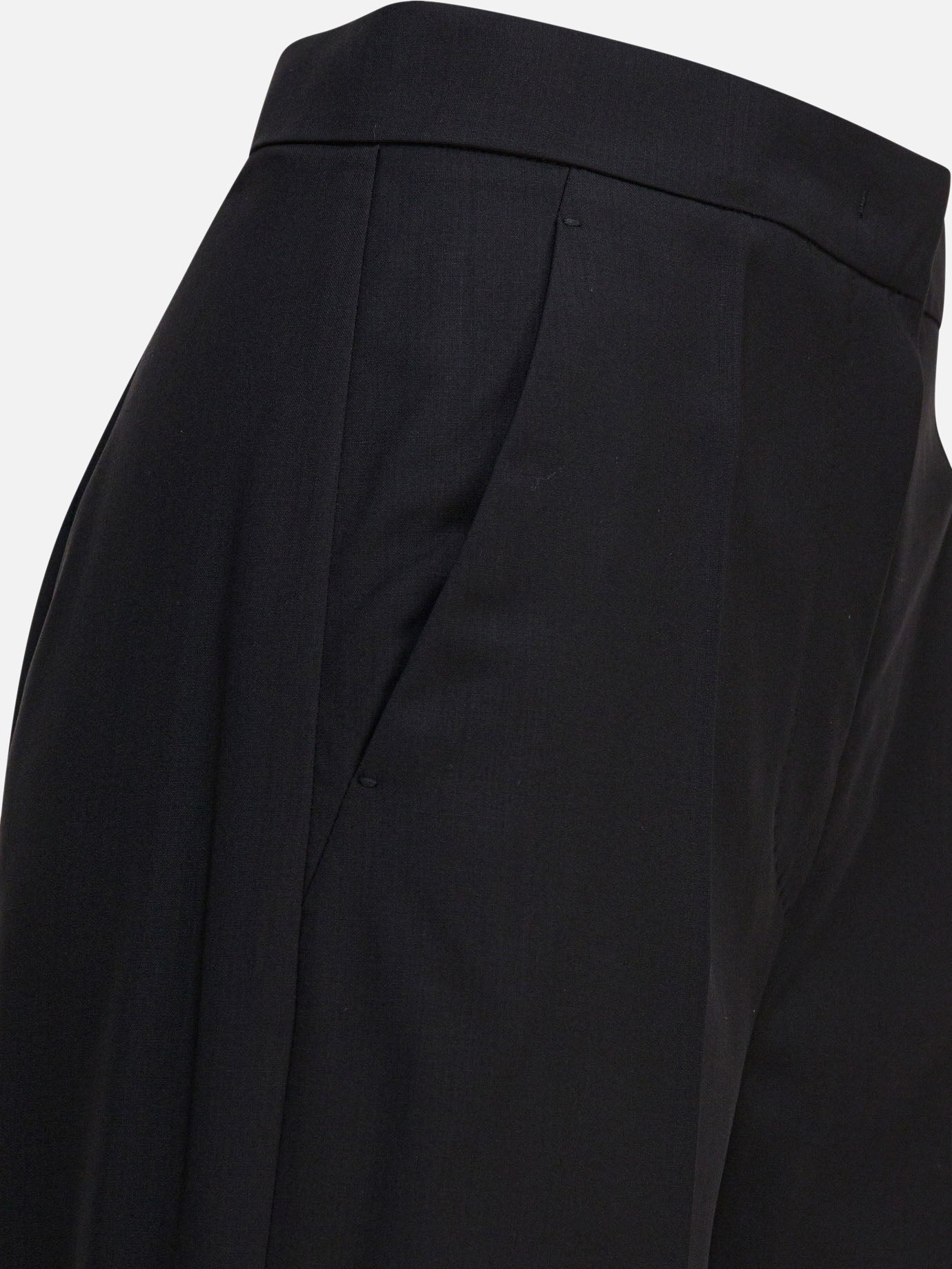 Max Mara Light wool straight trousers 16254019_40 Black thumbnail_4