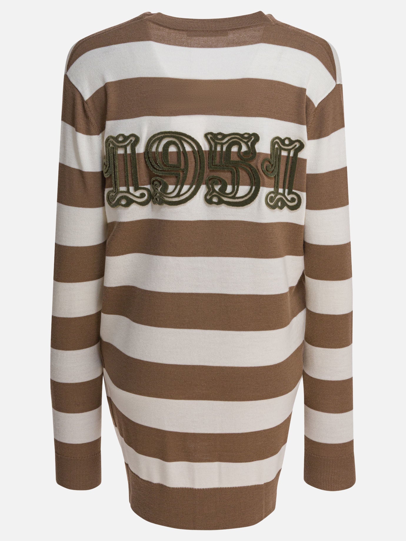 Max Mara Cardigan with 1951 lettering 13983626_S Brown thumbnail_2