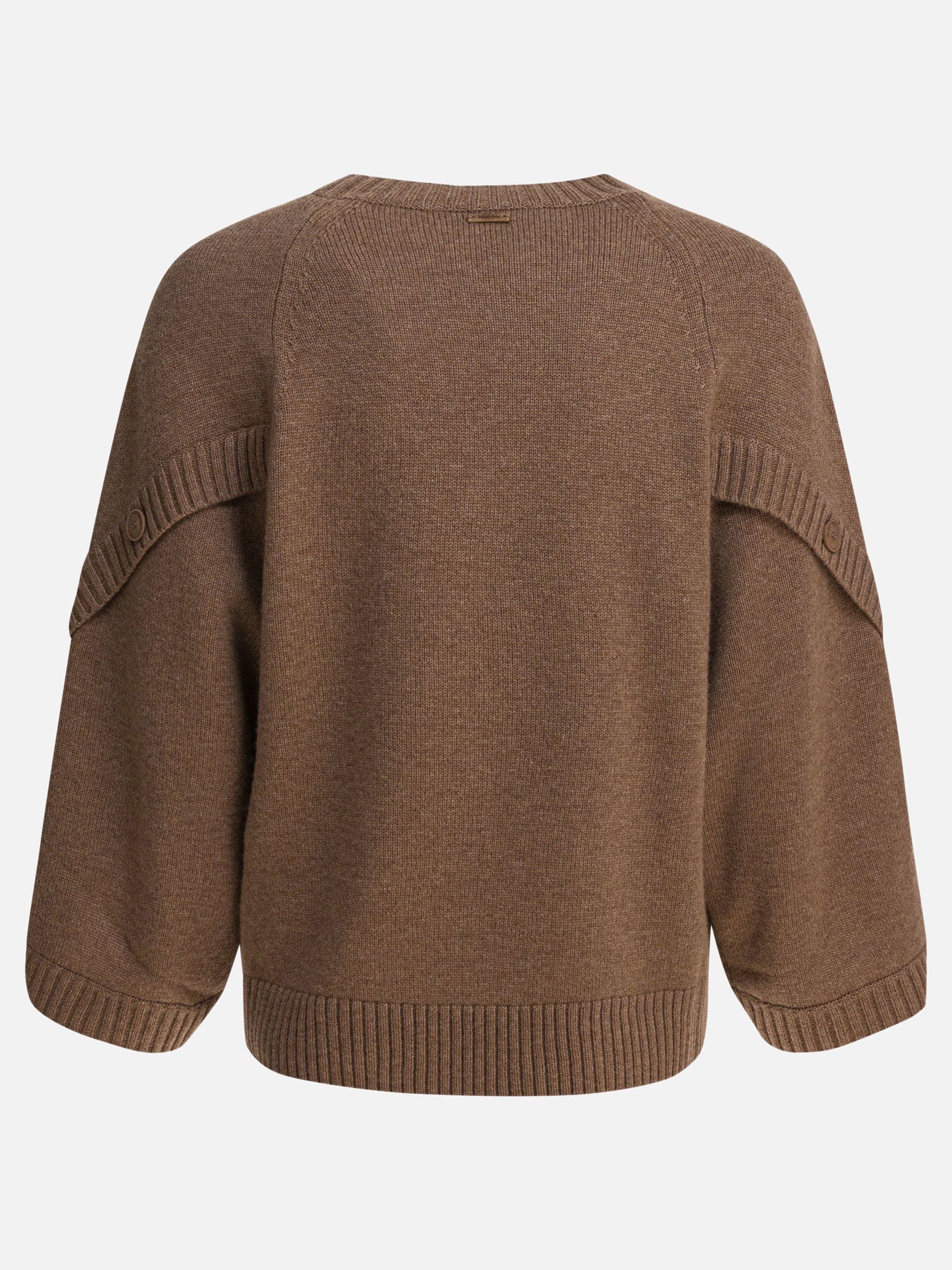 Max Mara Wool and cashmere over sweater 10451760_XS Brown thumbnail_2