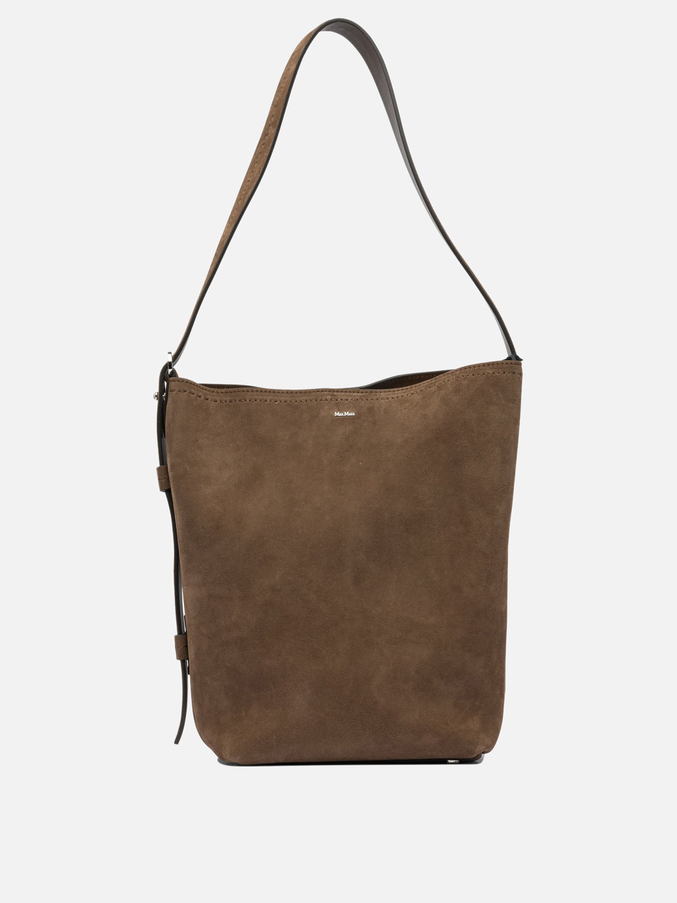 Max Mara "Archetipo" suede shoulder bag Brown