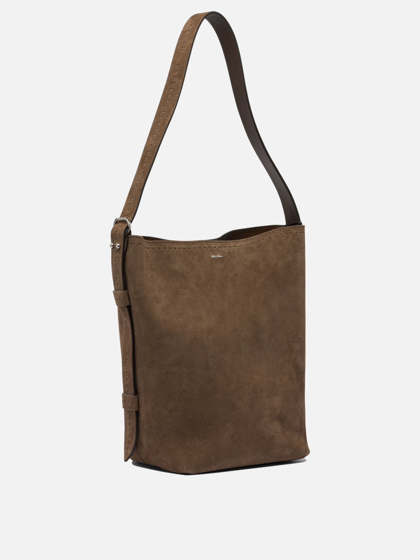 Max Mara Borsa a spalla &quot;Archetipo&quot; scamosciata 16568040_UNI Brown thumbnail_2