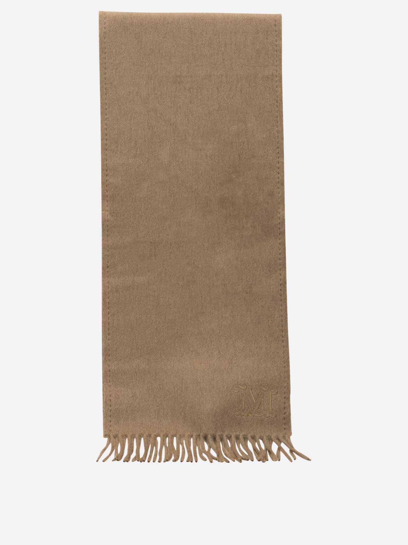 Fringed scarves 100% camel  Brown - Max Mara Women | PDP | VIETTI Online Store | Zoom-Modal
