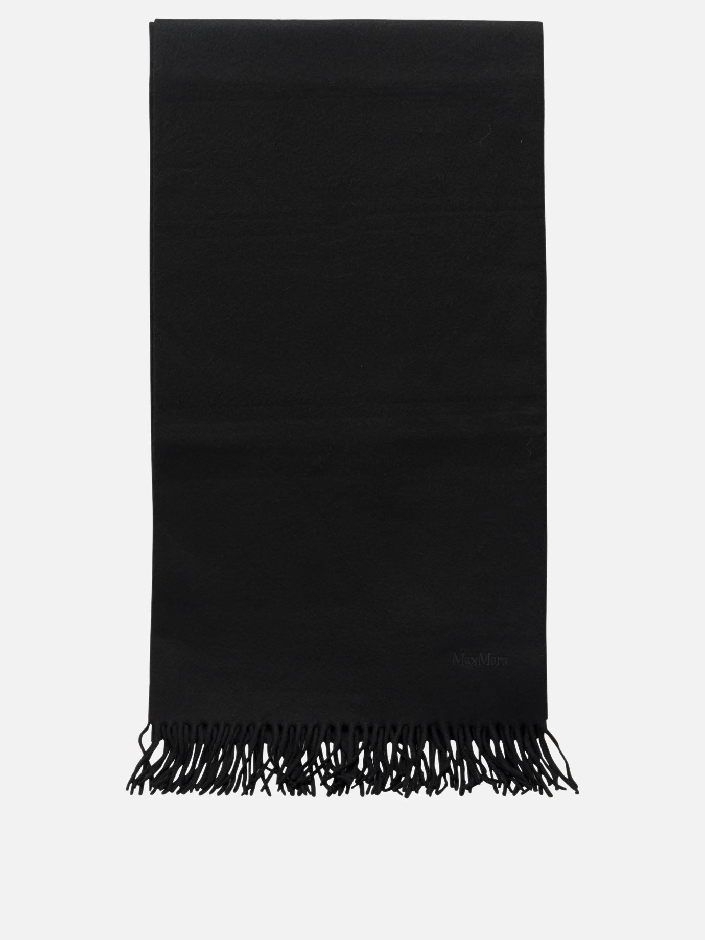 Fringed scarves 100% camel  Black - Max Mara Women | PDP | VIETTI Online Store | thumbnail