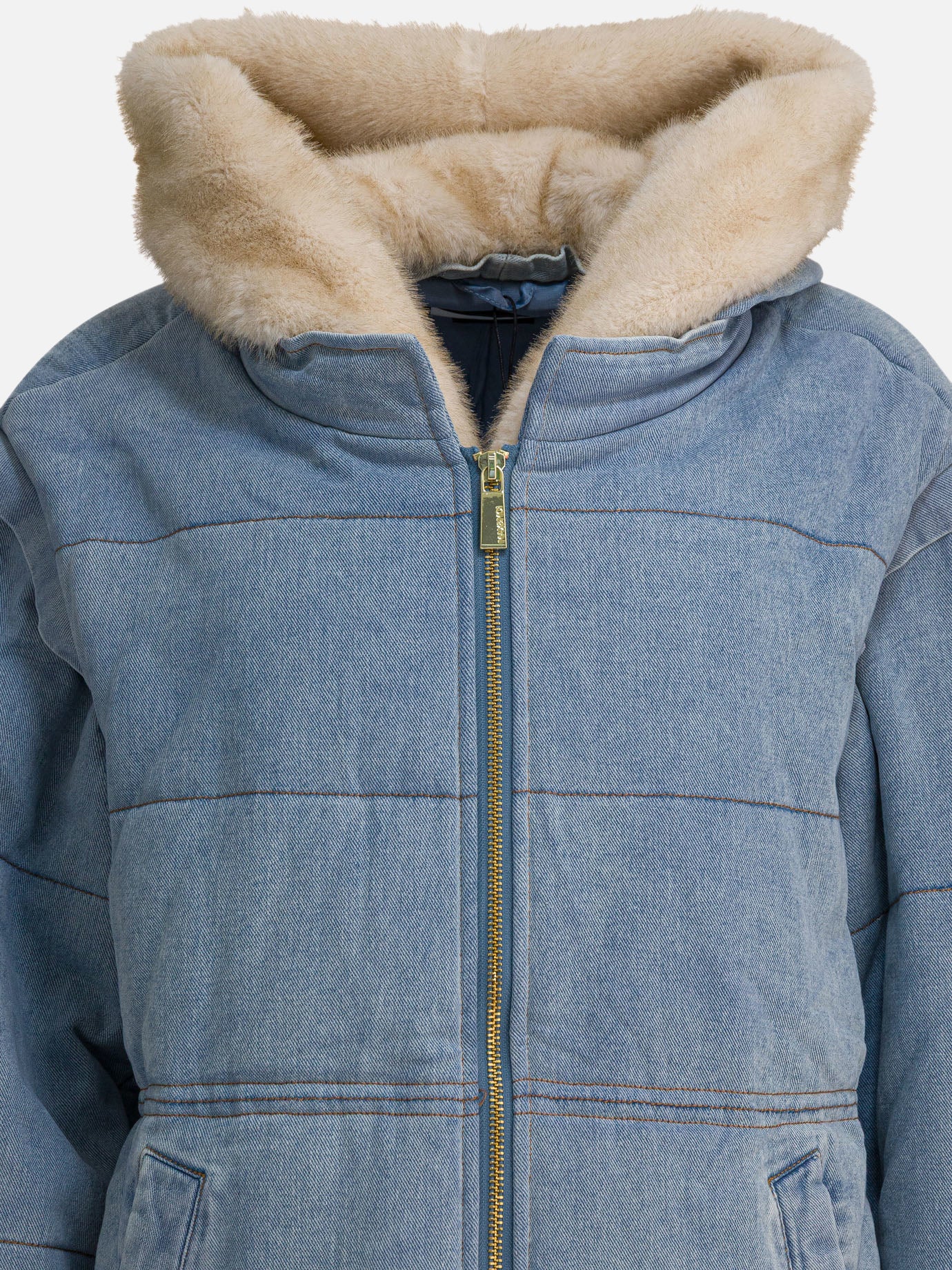 Piumini corti Denim  Azzurro - Max&amp;Moi Donna | PDP | VIETTI Online Store | thumbnail_3