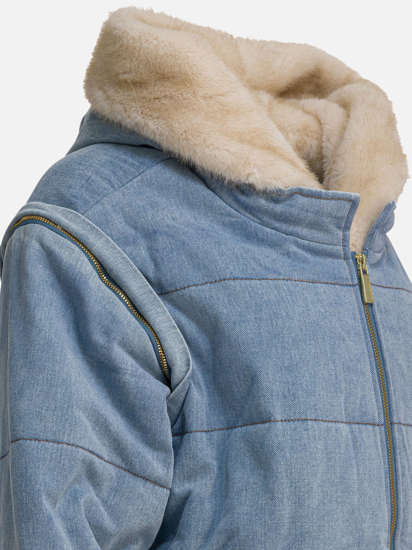 Piumini corti Denim  Azzurro - Max&amp;Moi Donna | PDP | VIETTI Online Store | thumbnail_4