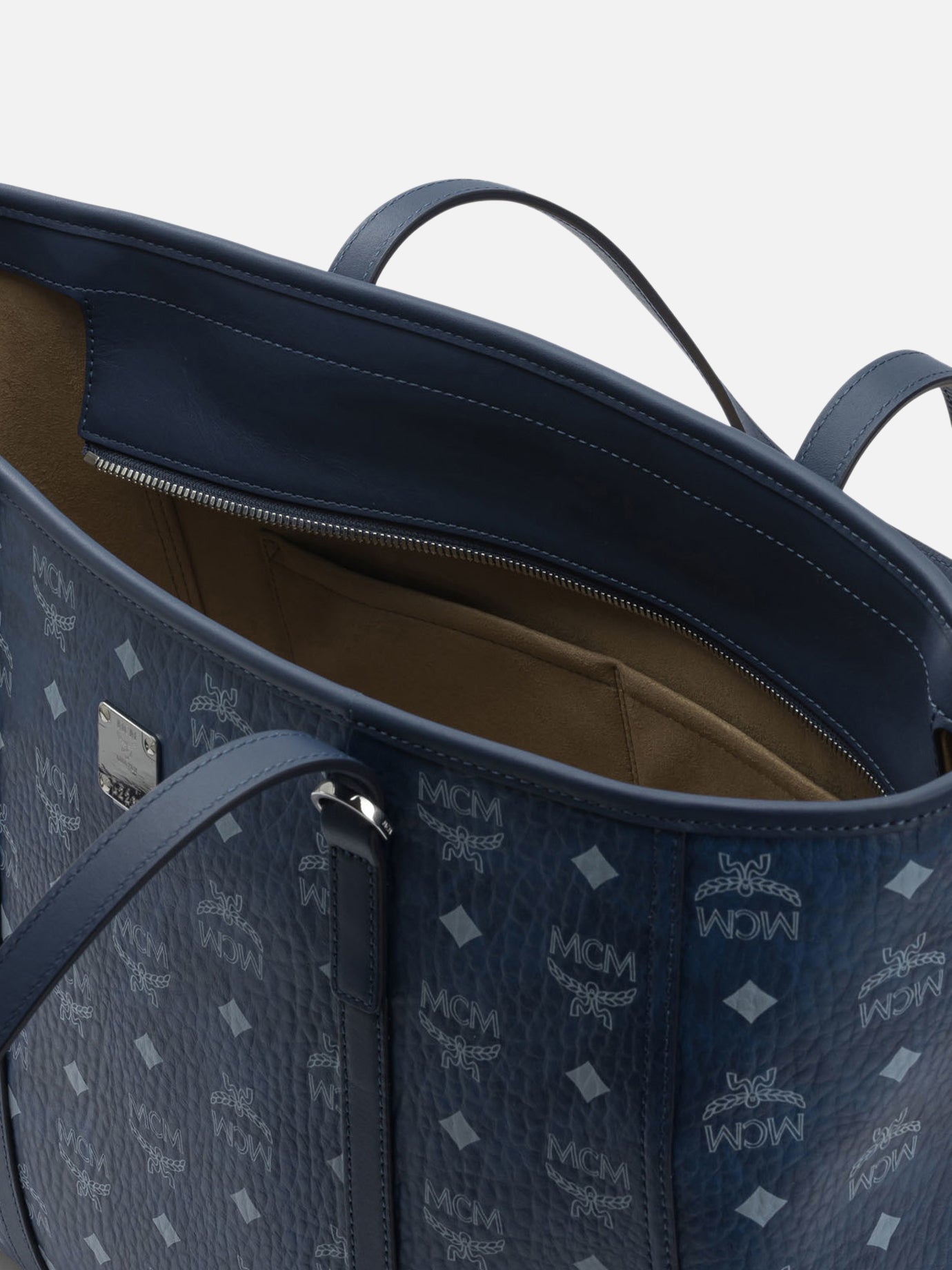 Borse grandi 63% polyurethane 20% polyester 17% cotton  Blu - Mcm Donna | PDP | VIETTI Online Store | Zoom-Modal_5
