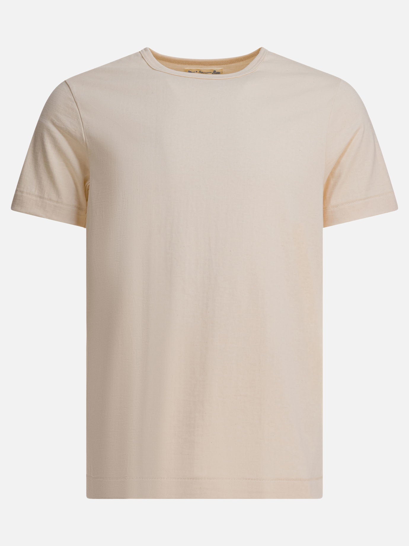 T-shirt girocollo Solid colour  Beige - Merz b. Schwanen Uomo | PDP | VIETTI Online Store | Zoom-Modal
