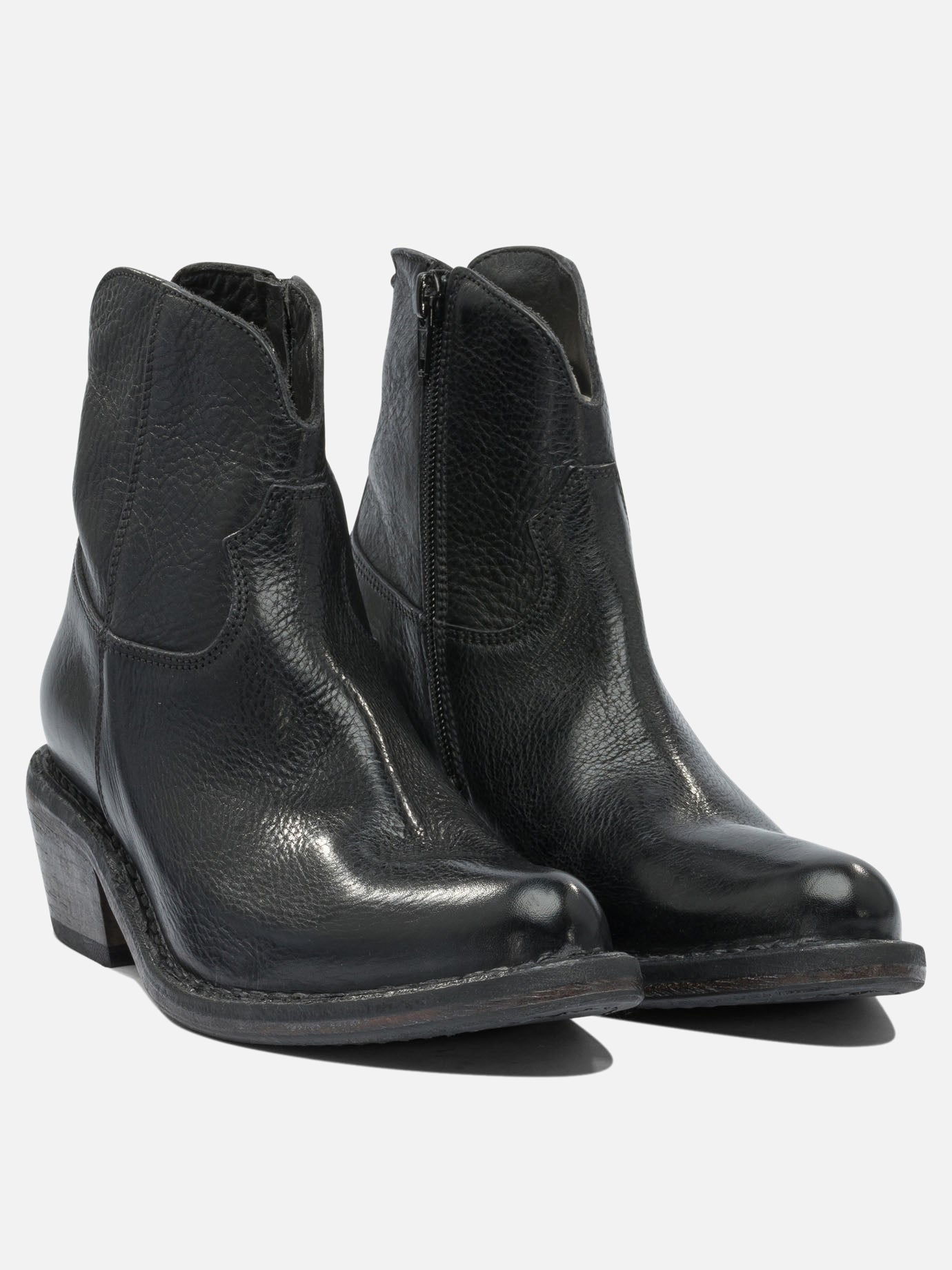 Cowboy 100% leather - 80% rubber 20% leather  Black - Moma Women | PDP | VIETTI Online Store | thumbnail_2