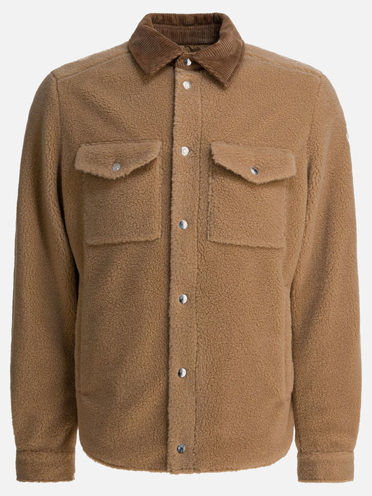 Giacche overshirt Logo  Beige - Moncler Uomo | PDP | VIETTI Online Store 

