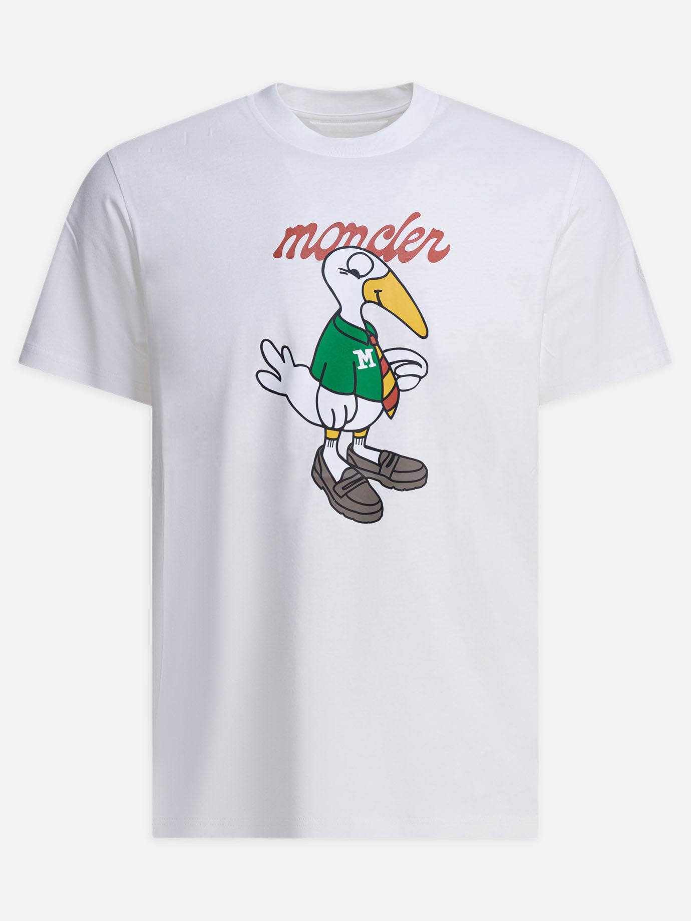 T-shirt girocollo Logo  Bianco - Moncler Uomo | PDP | VIETTI Online Store | Zoom-Modal
