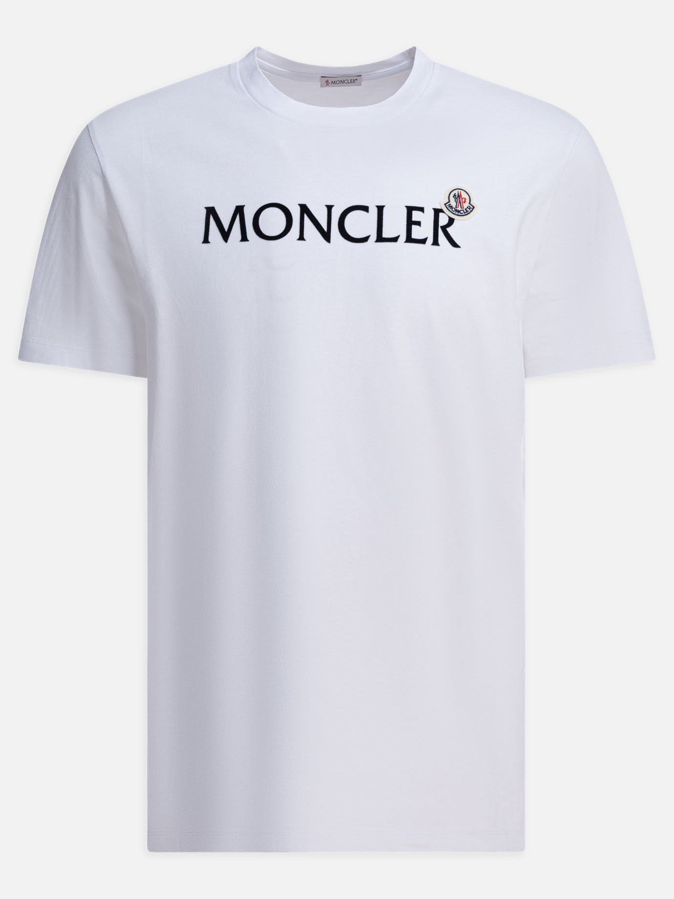 T-shirt girocollo Logo  Bianco - Moncler Uomo | PDP | VIETTI Online Store | Zoom-Modal
