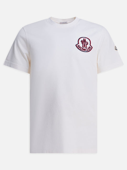 T-shirt girocollo Logo  Bianco - Moncler Uomo | PDP | VIETTI Online Store 
