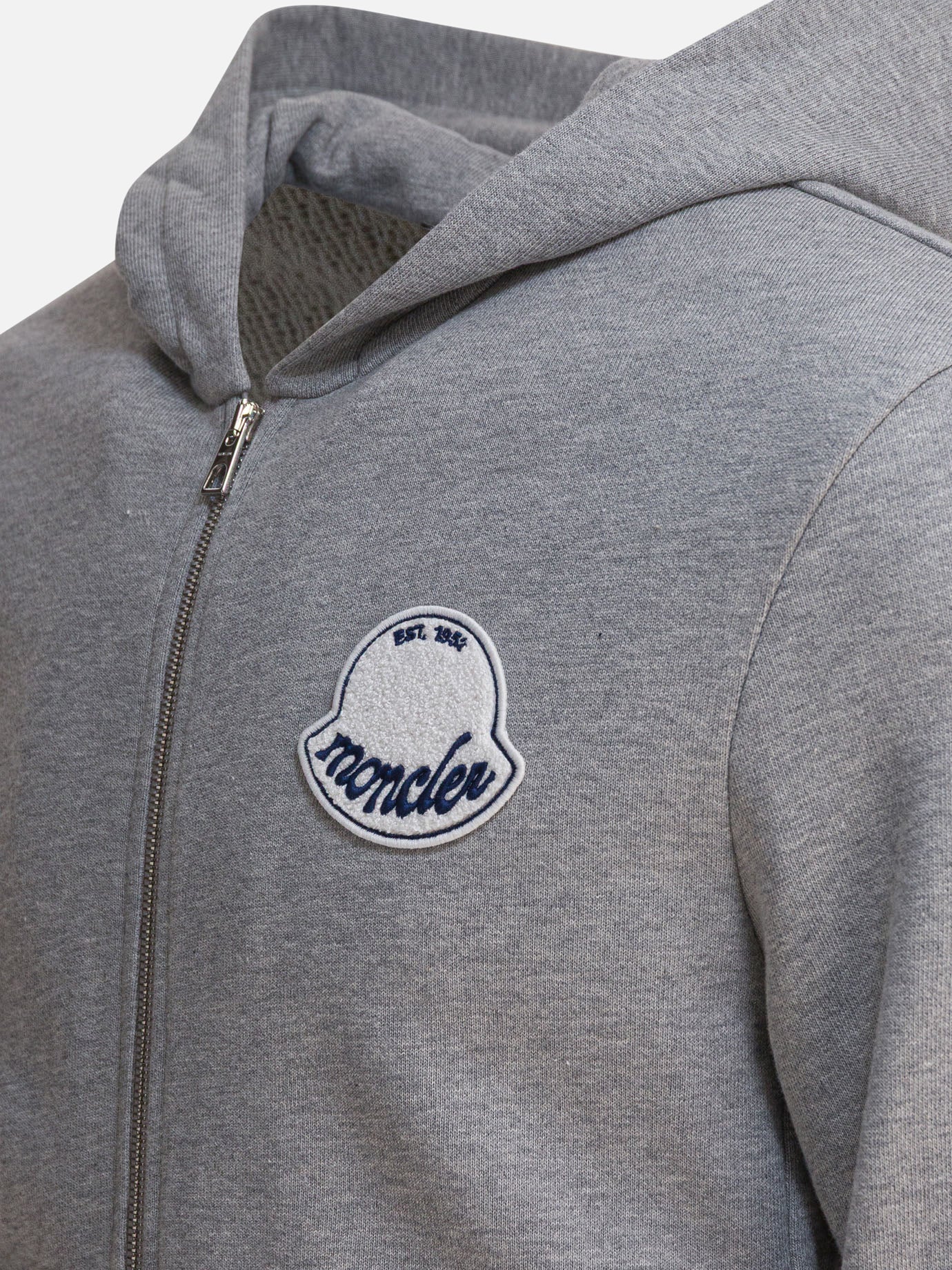 Felpe con zip Logo  Grigio - Moncler Uomo | PDP | VIETTI Online Store | thumbnail_4