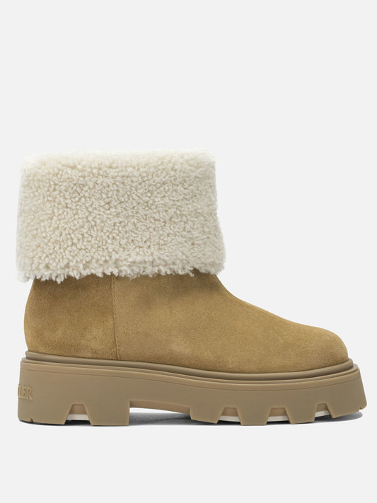 Stivaletti pull-on 100% shearling - 100% rubber  Beige - Moncler Donna | PLP | VIETTI Online Store 
