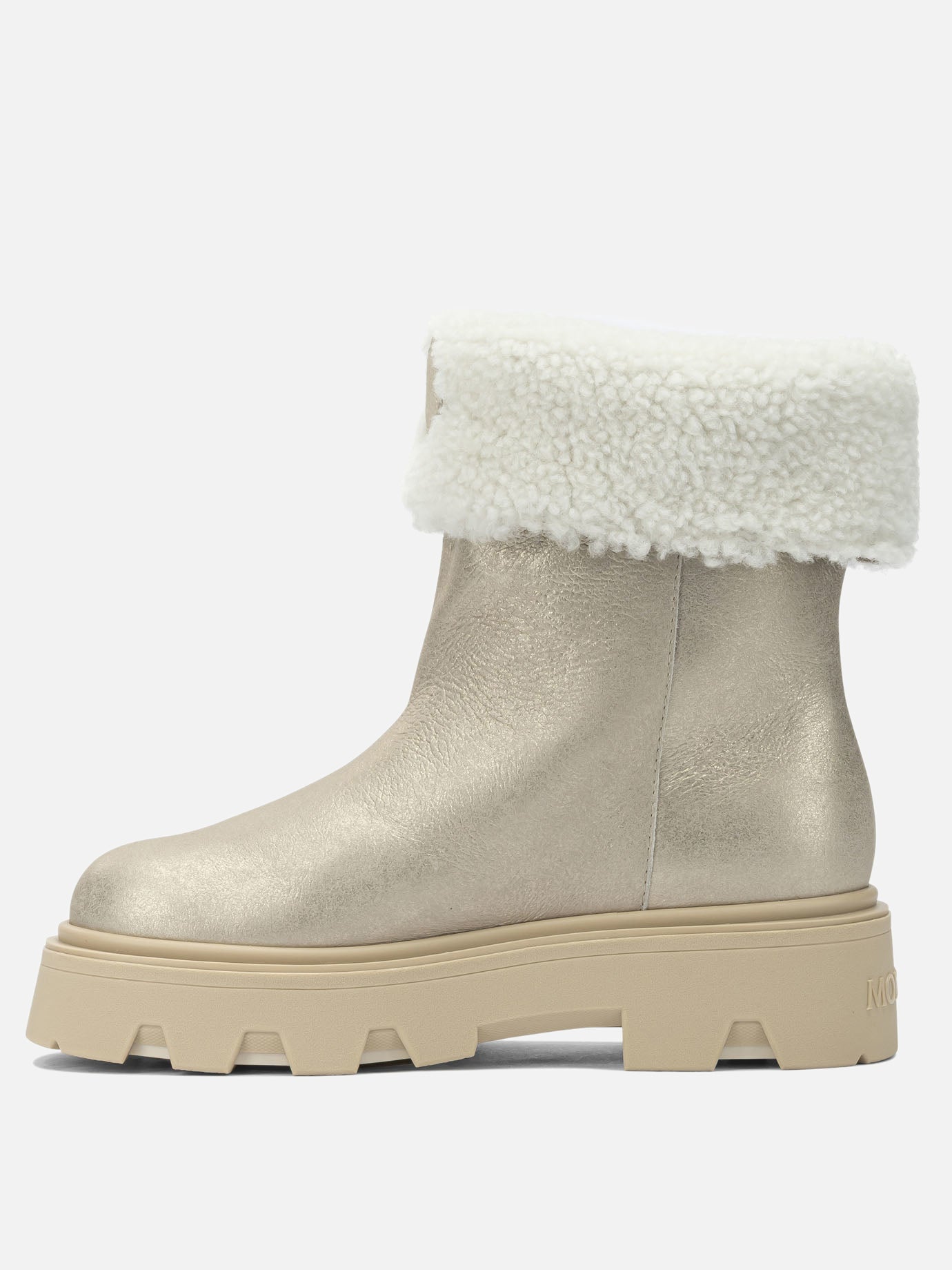 Stivaletti pull-on 100% shearling - 100% rubber  Oro - Moncler Donna | PDP | VIETTI Online Store | Zoom-Modal_3
