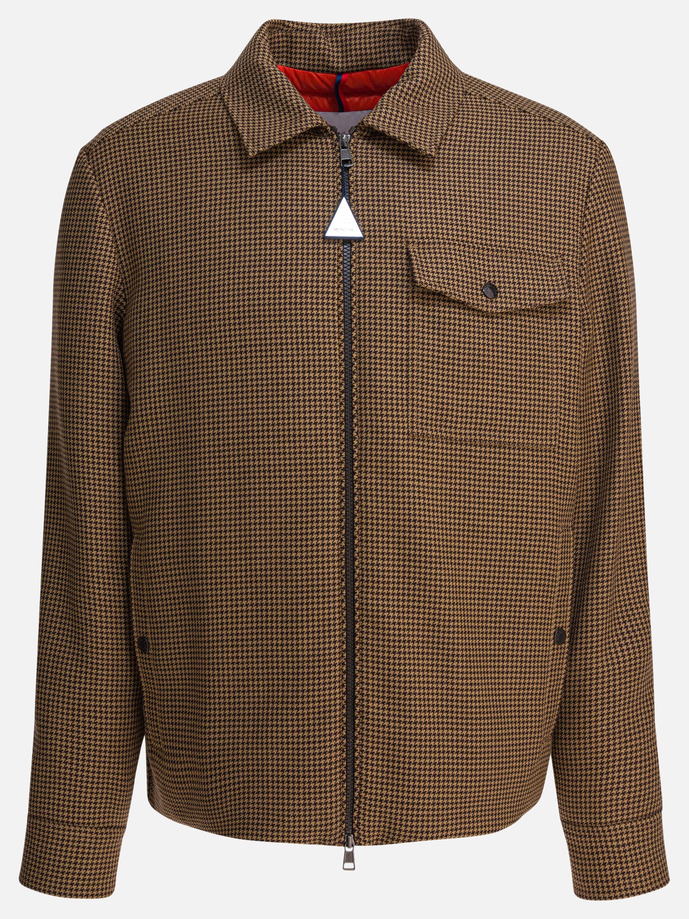 Piumini corti Houndstooth  Marrone - Moncler Uomo | PDP | VIETTI Online Store | Zoom-Modal
