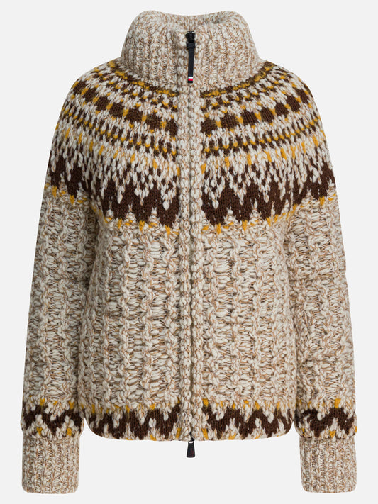 Piumini corti Textured knit  Beige - Moncler Grenoble Donna | PLP | VIETTI Online Store 
