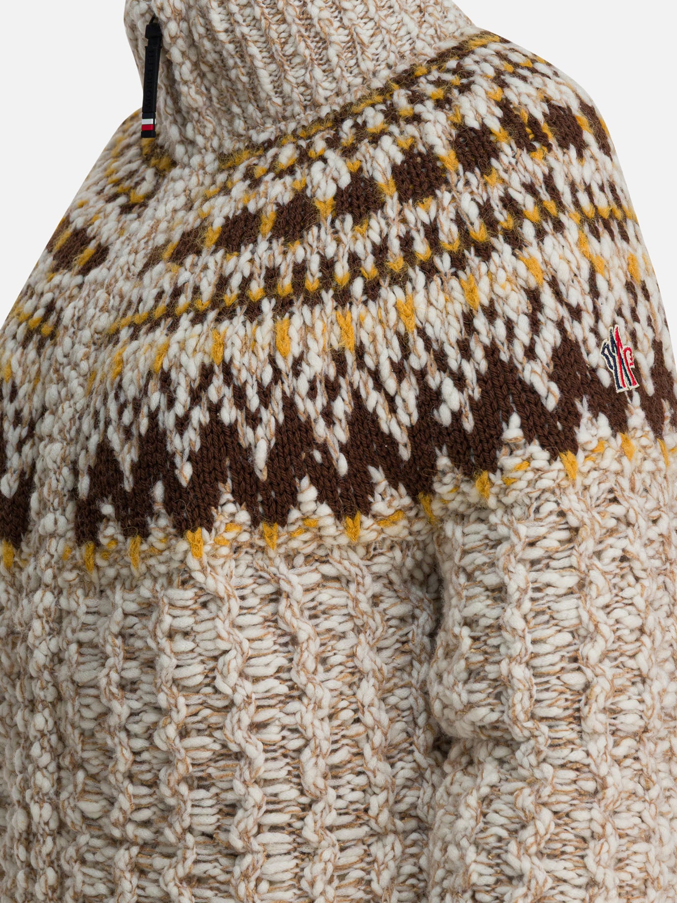 Piumini corti Textured knit  Beige - Moncler Grenoble Donna | PDP | VIETTI Online Store | Zoom-Modal_4
