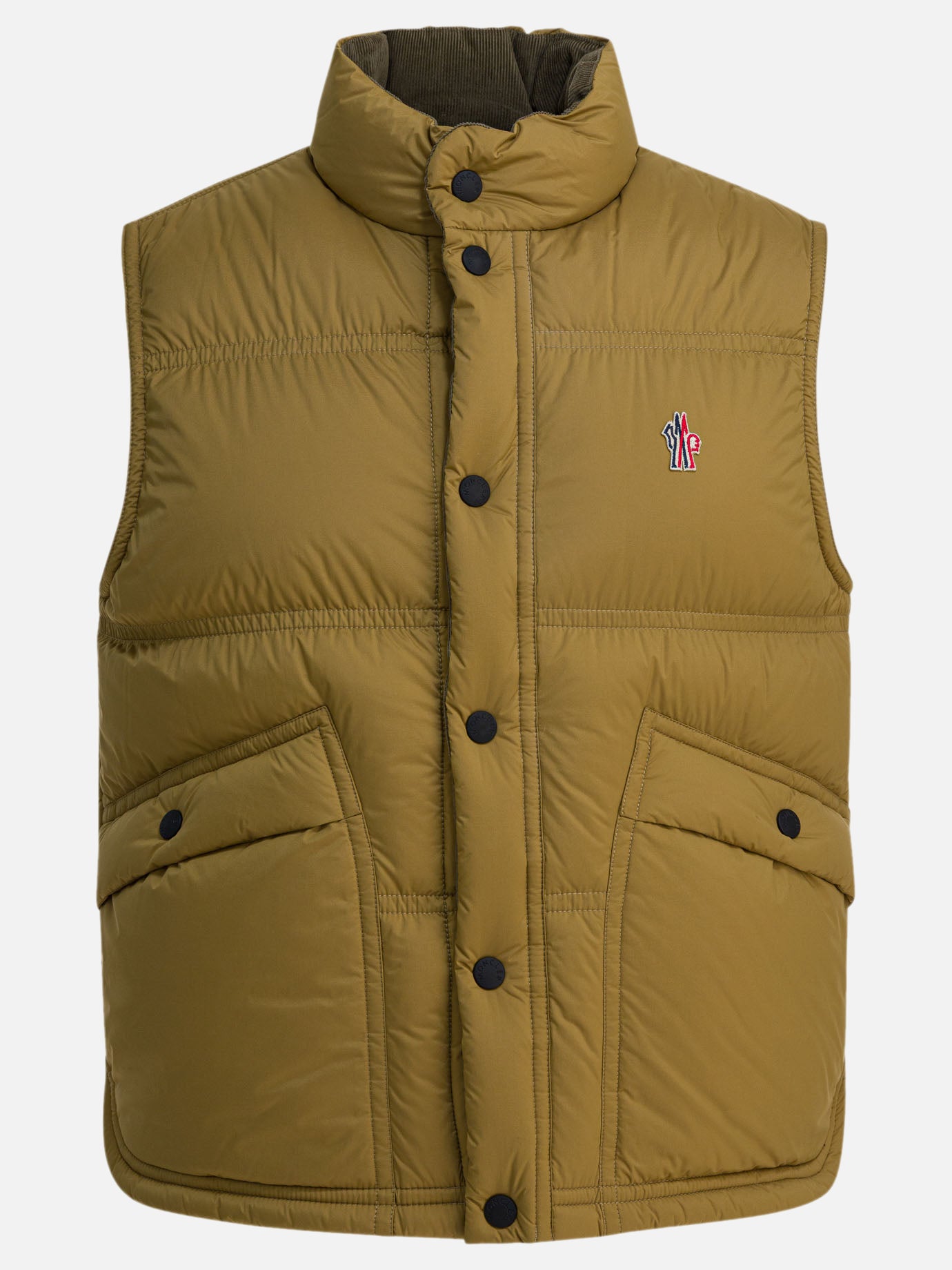 Giacche smanicate Logo  Beige - Moncler Grenoble Uomo | PDP | VIETTI Online Store | Zoom-Modal
