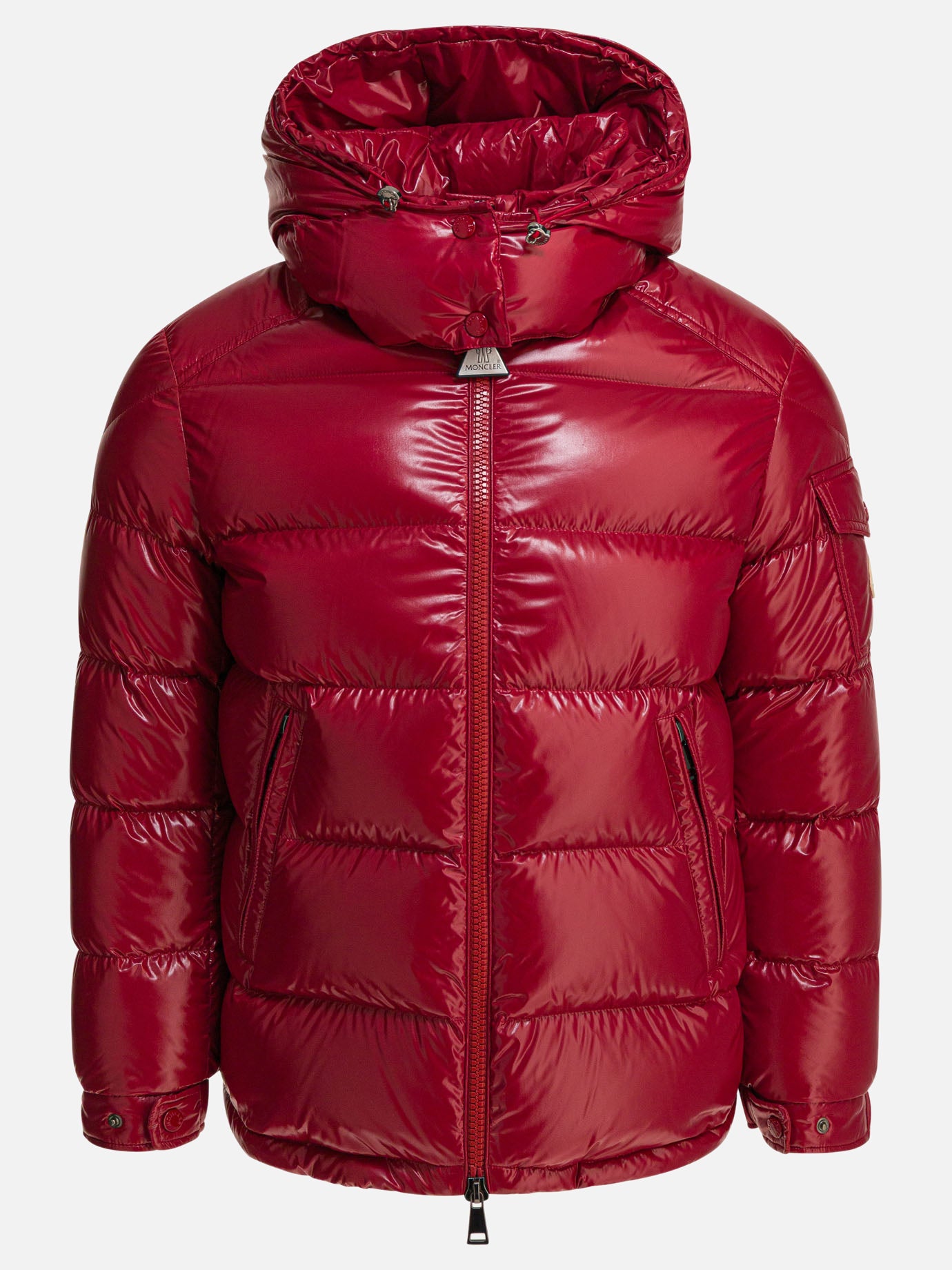 Down jackets Solid colour  Red - Moncler Women | PDP | VIETTI Online Store | Zoom-Modal
