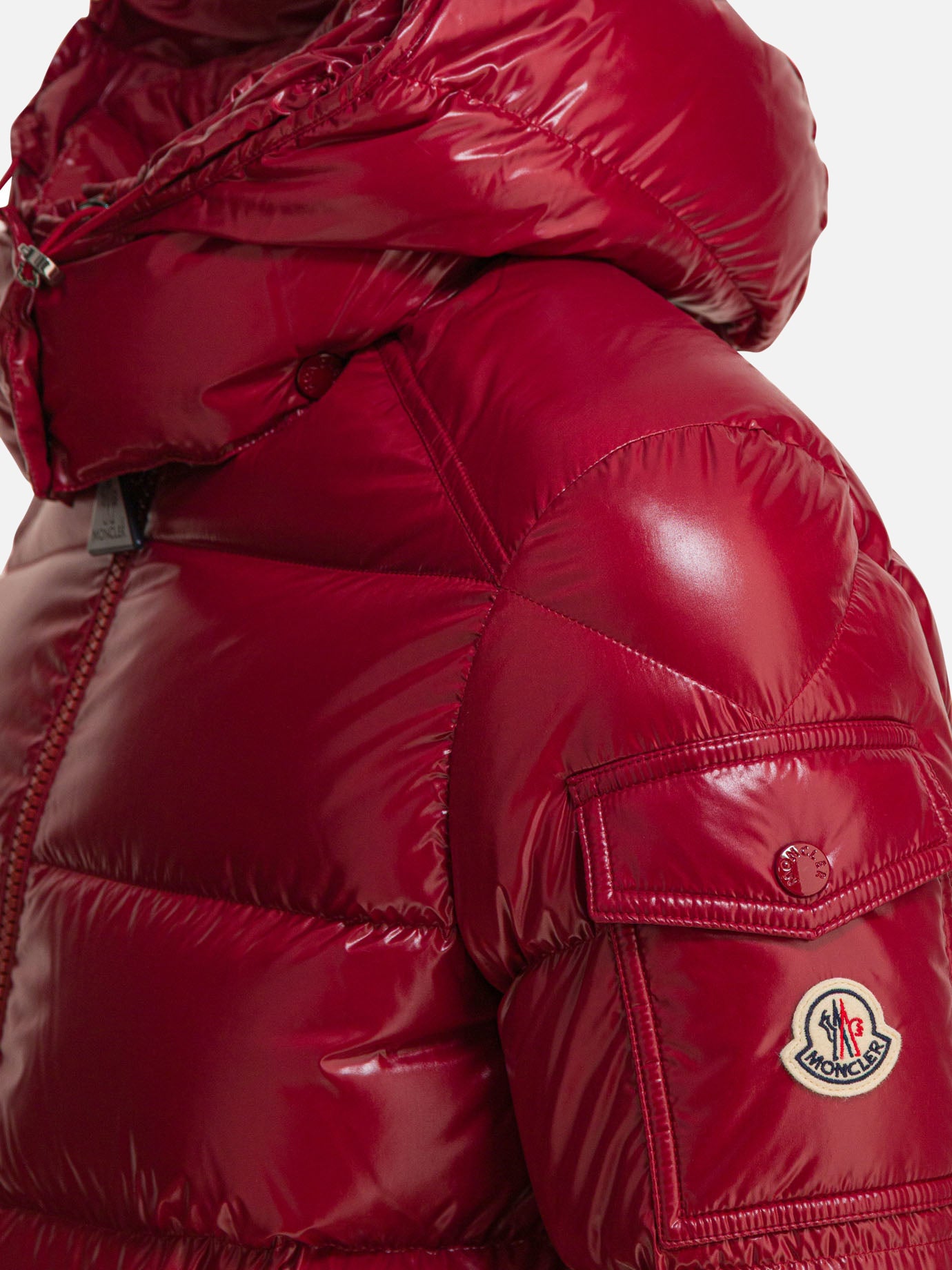 Down jackets Solid colour  Red - Moncler Women | PDP | VIETTI Online Store | Zoom-Modal_4

