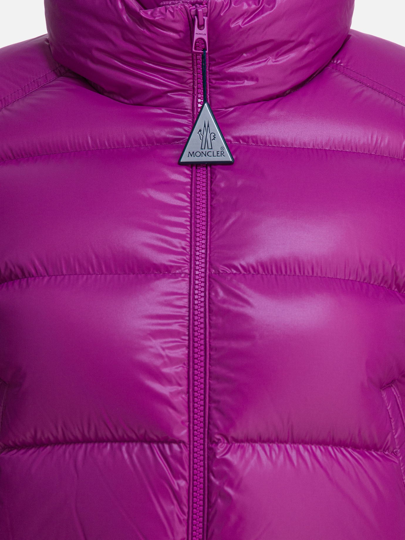 Down jackets Solid colour  Fuchsia - Moncler Women | PDP | VIETTI Online Store | thumbnail_3
