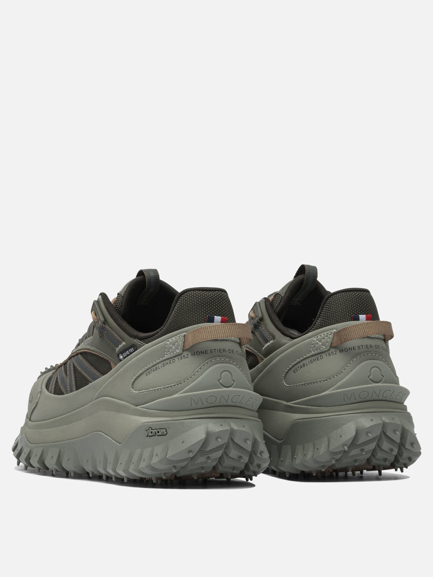 Low top sneakers 60% nylon 40% leather - 100% rubber  Green - Moncler Men | PDP | VIETTI Online Store | thumbnail_4