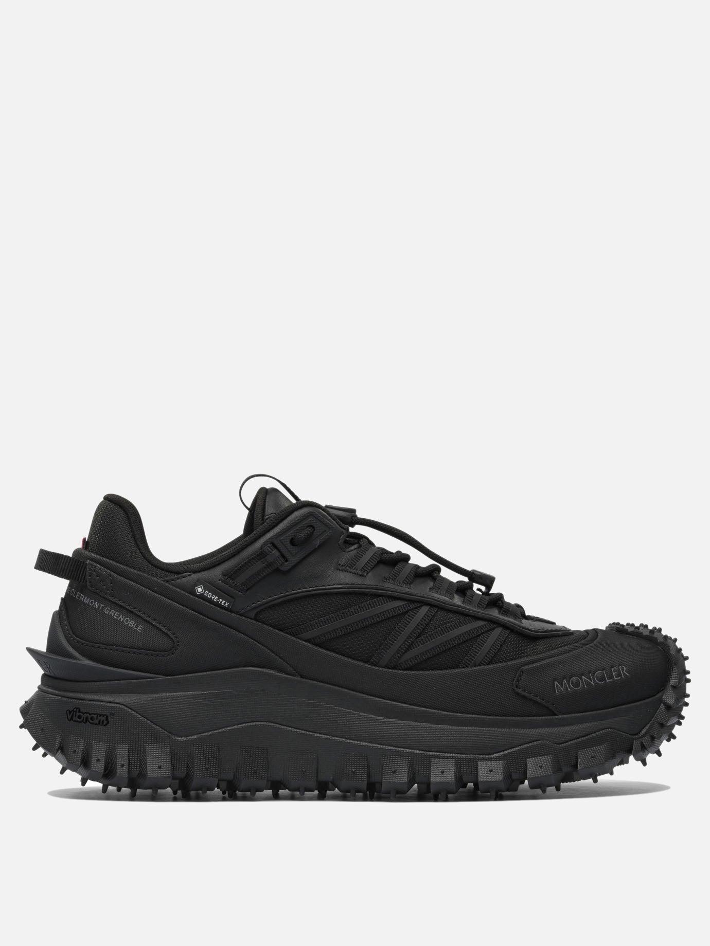 Sneaker basse 60% nylon 40% leather - 100% rubber  Nero - Moncler Donna | PDP | VIETTI Online Store | thumbnail