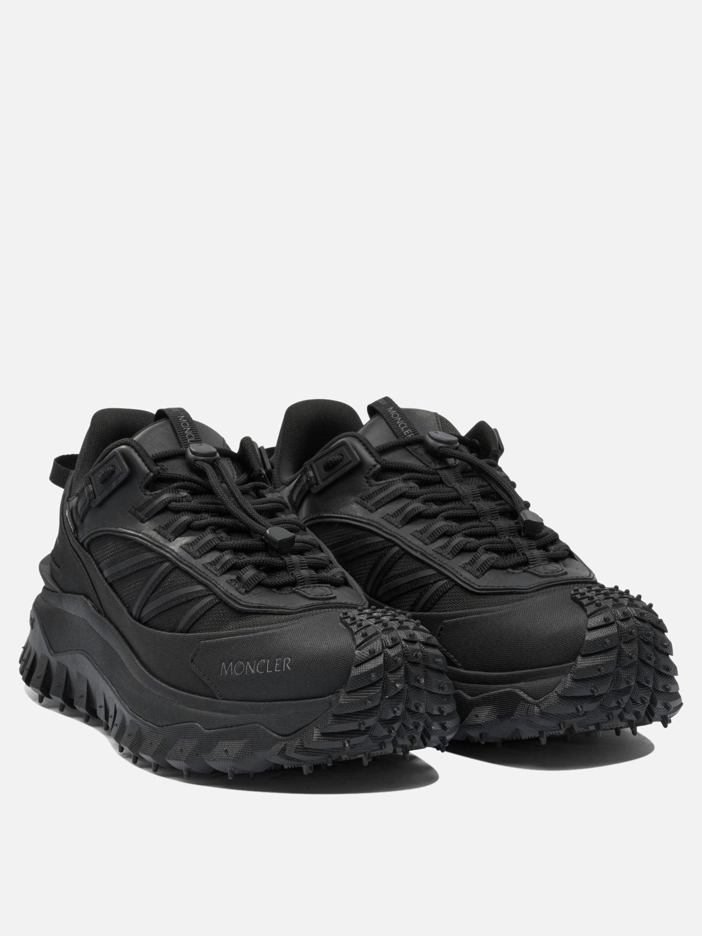 Sneaker basse 60% nylon 40% leather - 100% rubber  Nero - Moncler Donna | PDP | VIETTI Online Store | thumbnail_2