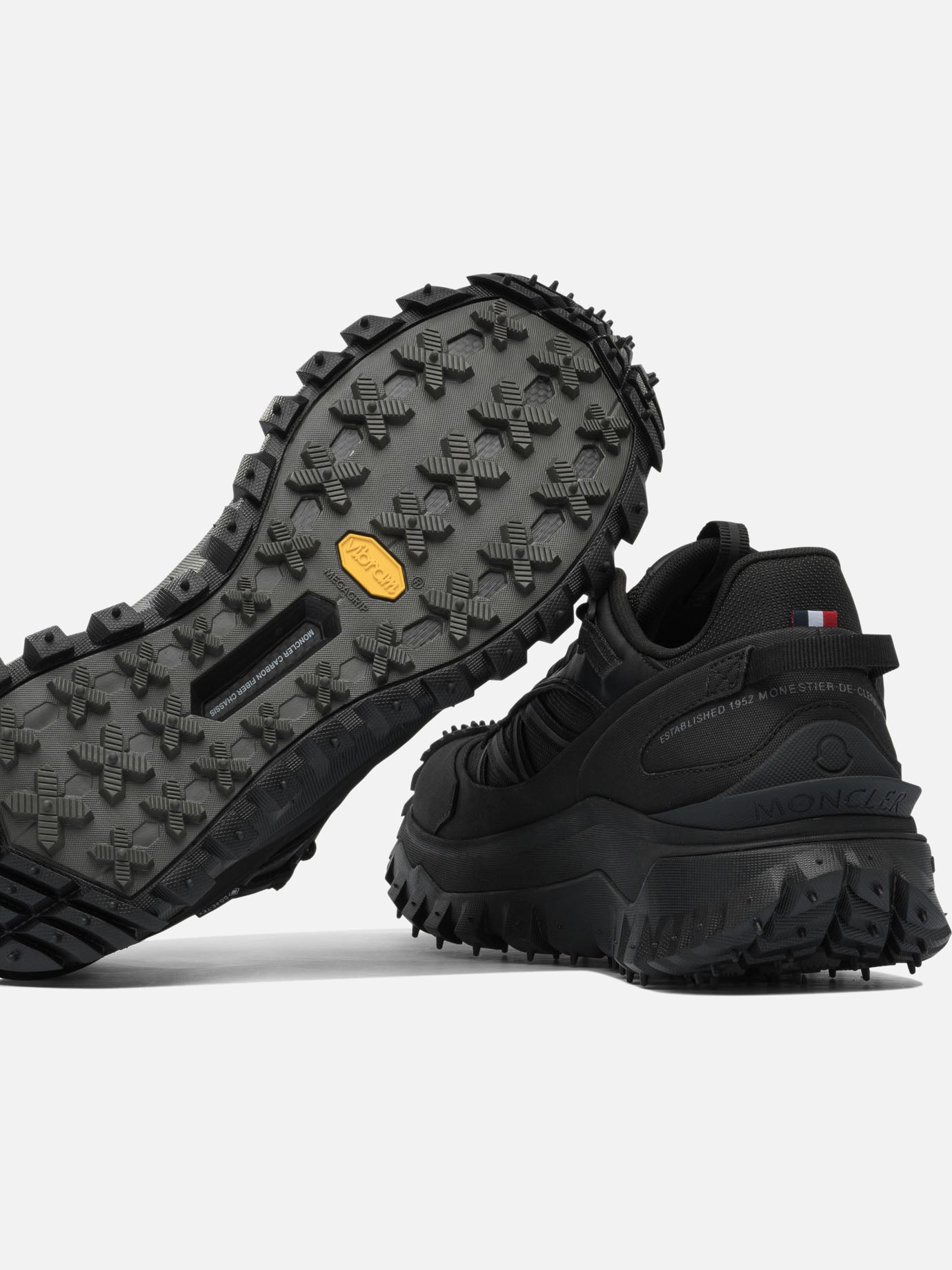 Sneaker basse 60% nylon 40% leather - 100% rubber  Nero - Moncler Donna | PDP | VIETTI Online Store | thumbnail_5