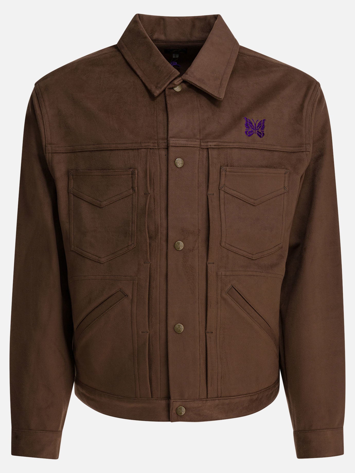 Overshirt jackets Logo  Brown - Needles Men | PDP | VIETTI Online Store | Zoom-Modal
