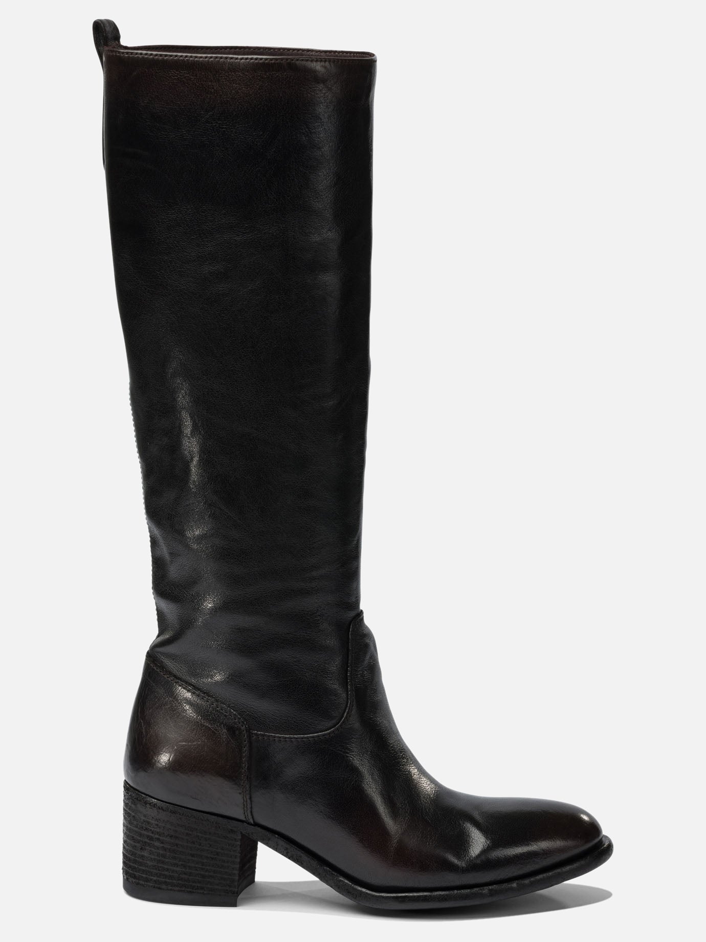 Knee-high 100% calf - 50% calf 50% rubber  Black - Officine Creative Women | PDP | VIETTI Online Store | thumbnail