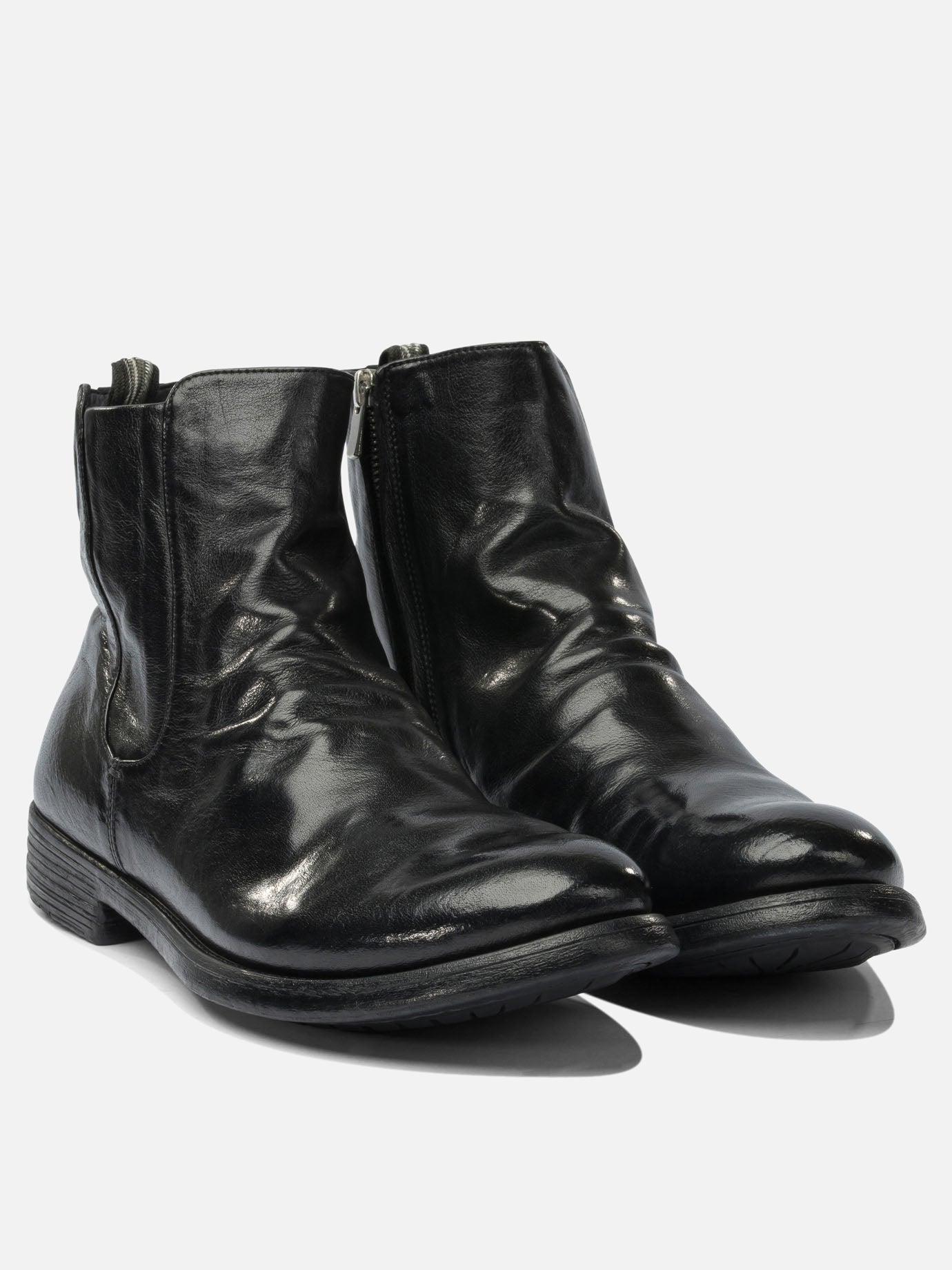 Stivaletti con zip 100% leather - 100% leather  Nero - Officine Creative Uomo | PDP | VIETTI Online Store | thumbnail_2